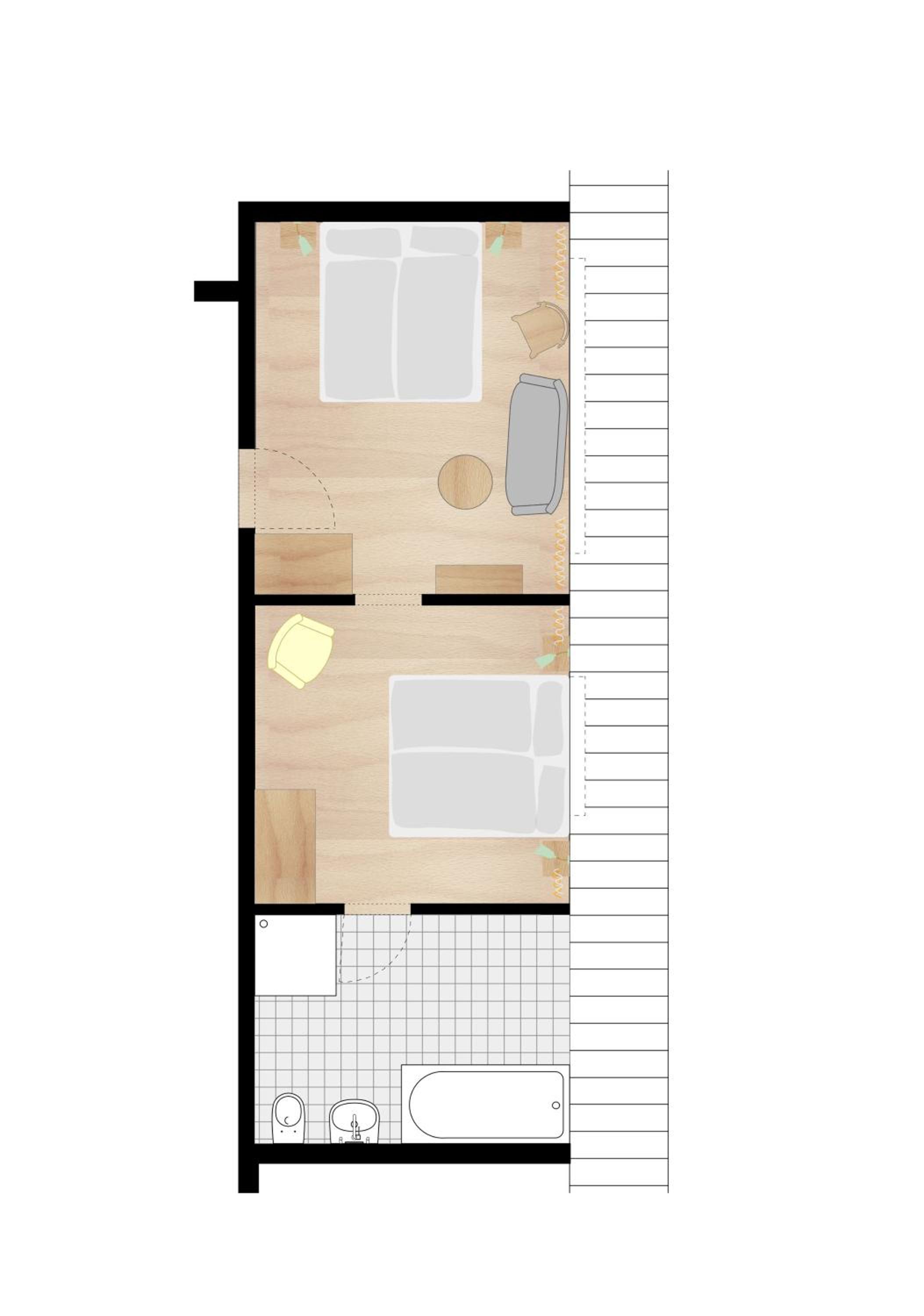 Family Room with Bath