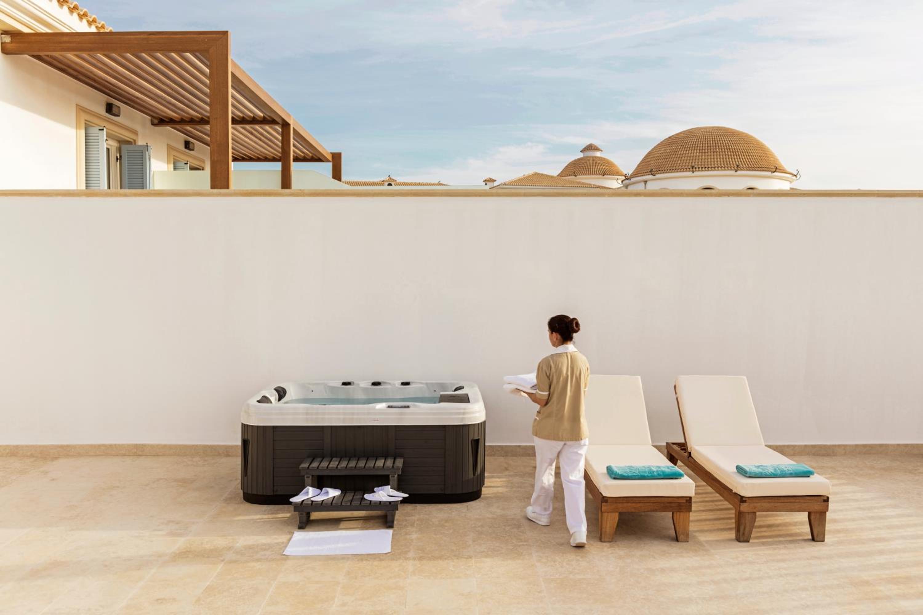Unwind in luxury with our relaxing hot tub experience.