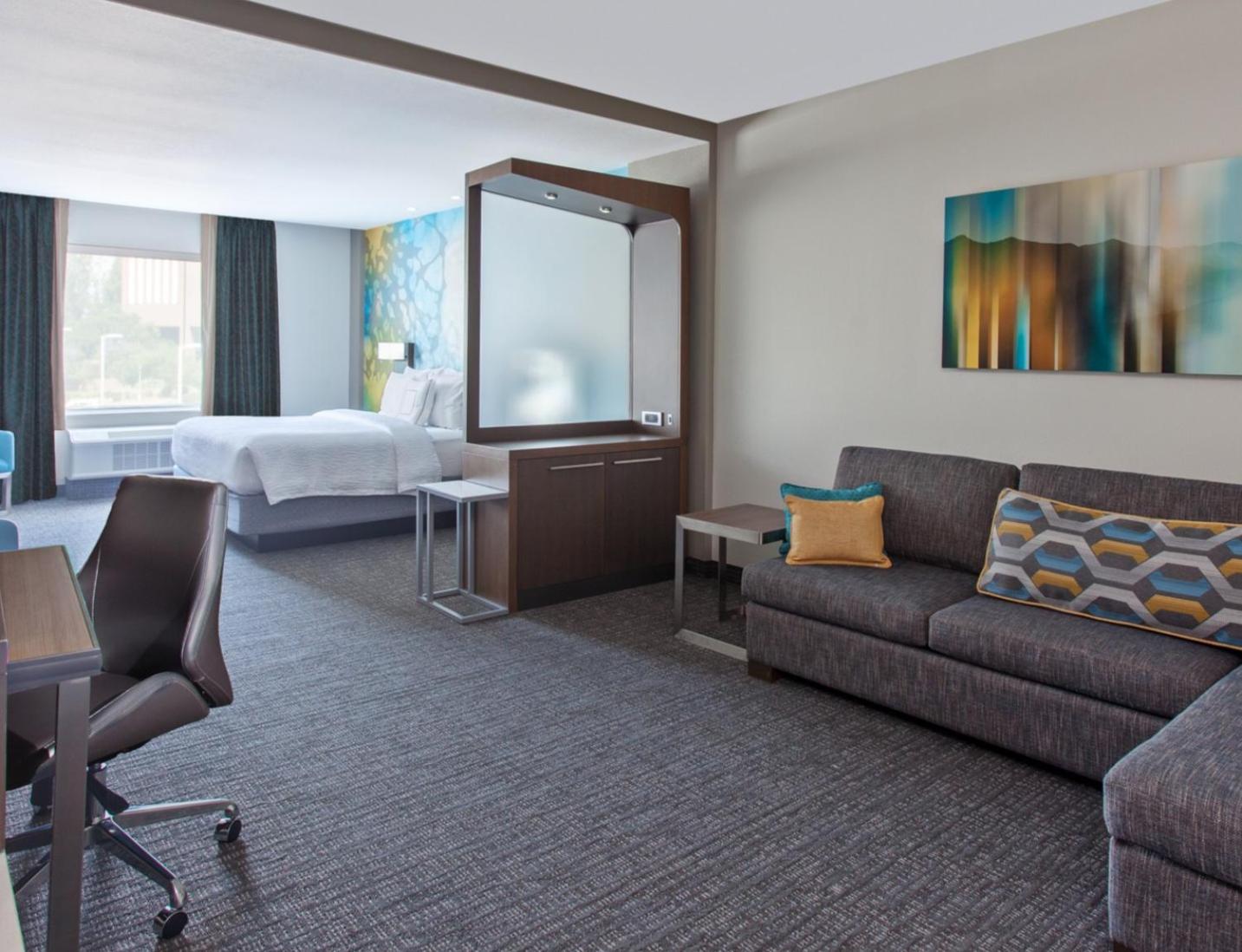Studio with King Bed, Roll-In Shower and Sofa Bed - Mobility Access/Hearing Accessible