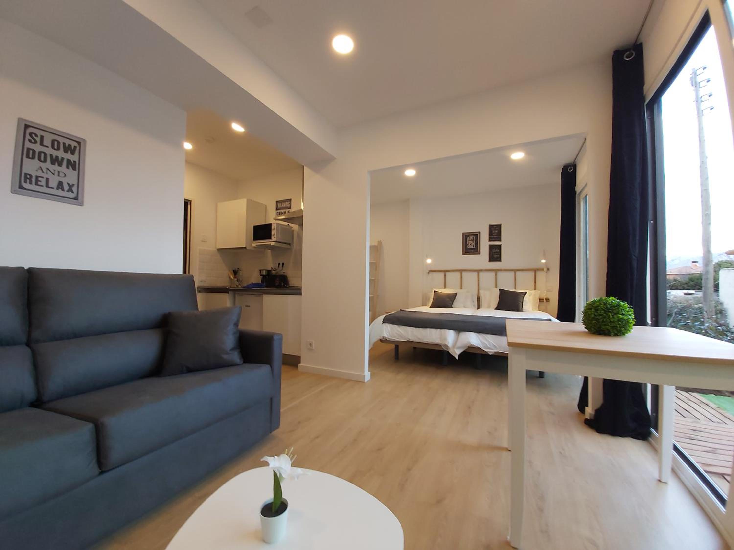 Apartamento con vista al jardín