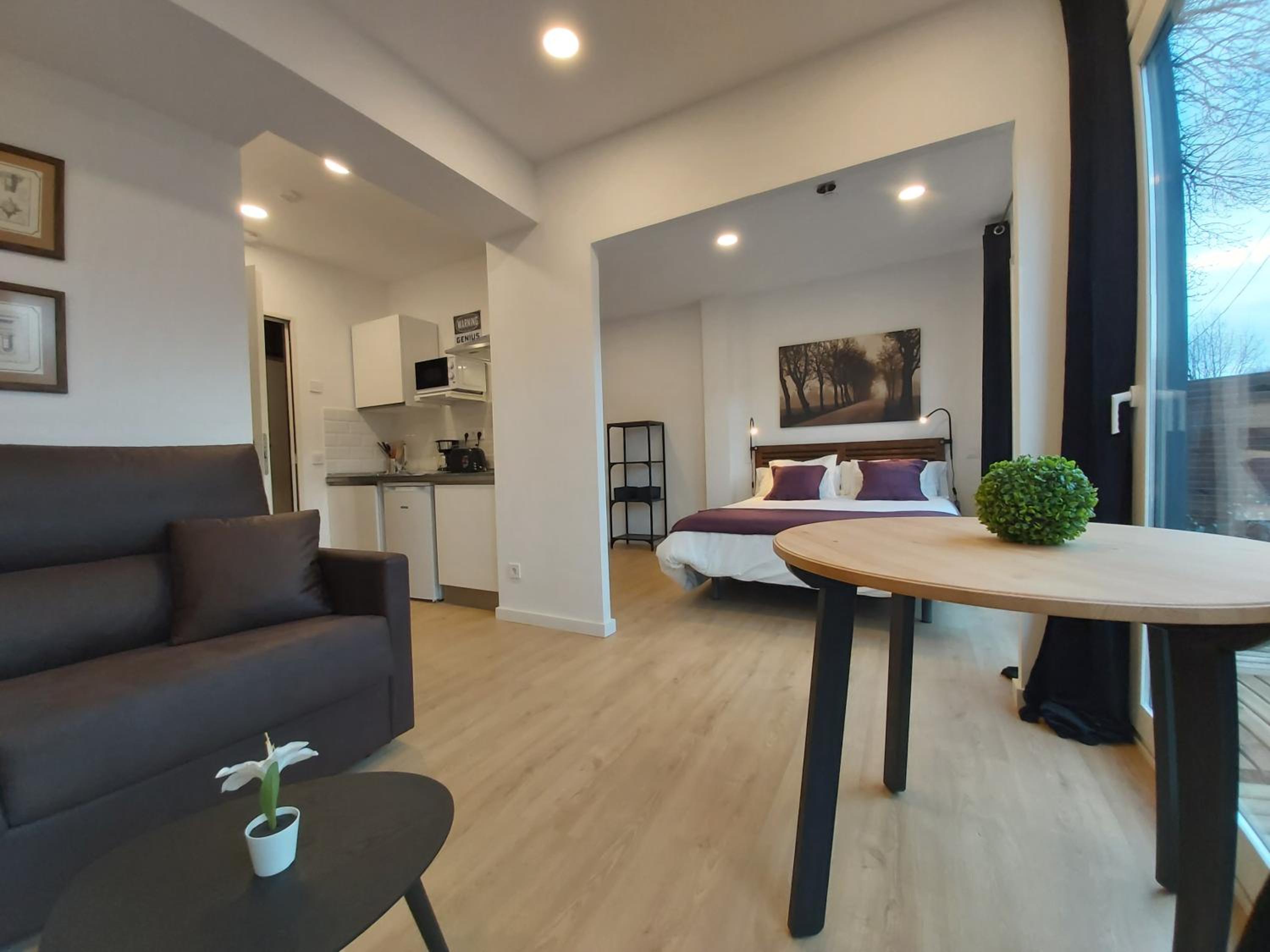 Apartamento con vista al jardín