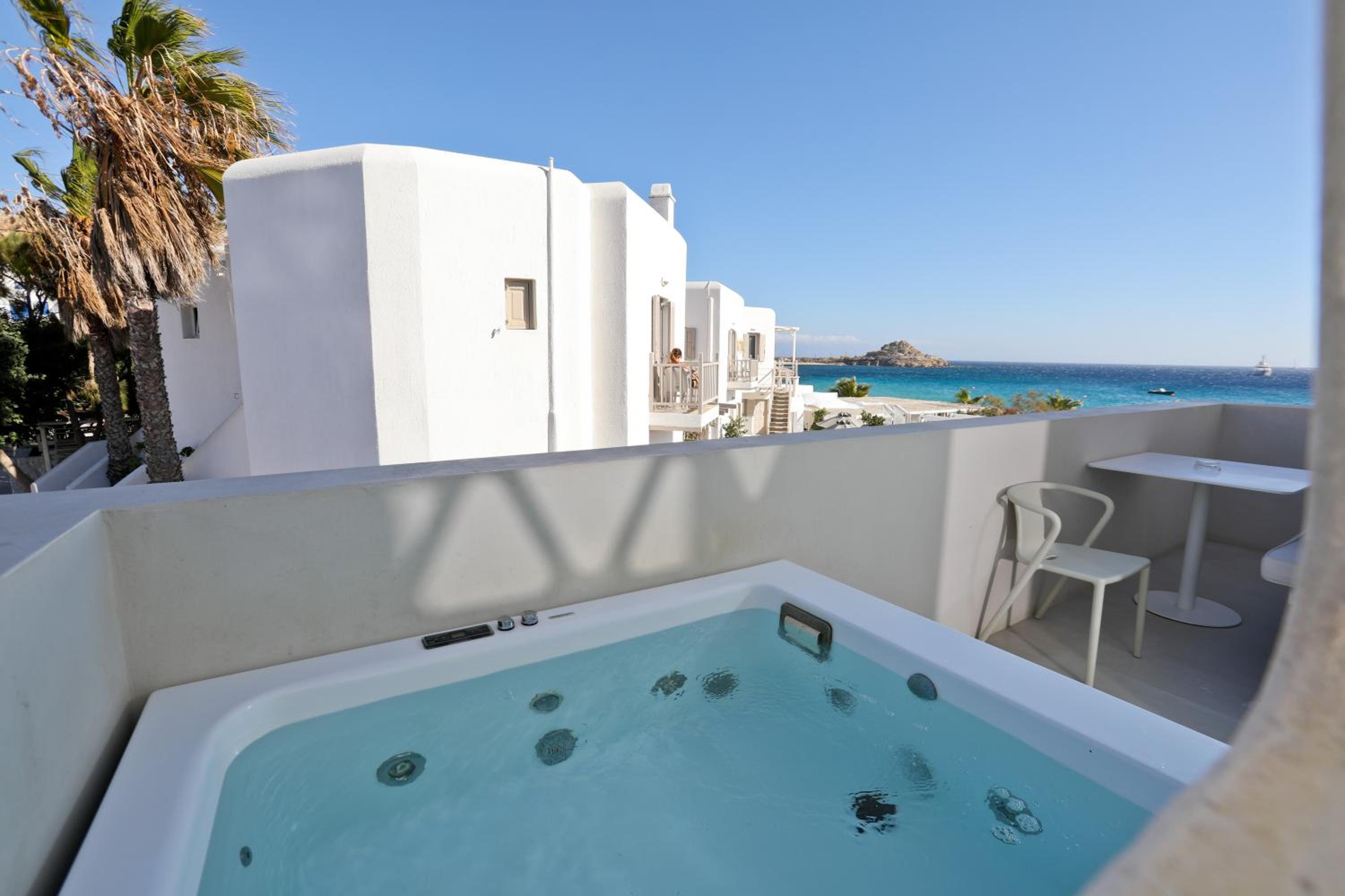 Luxury Double with Outdoor Hot Tub and Partial Sea View 