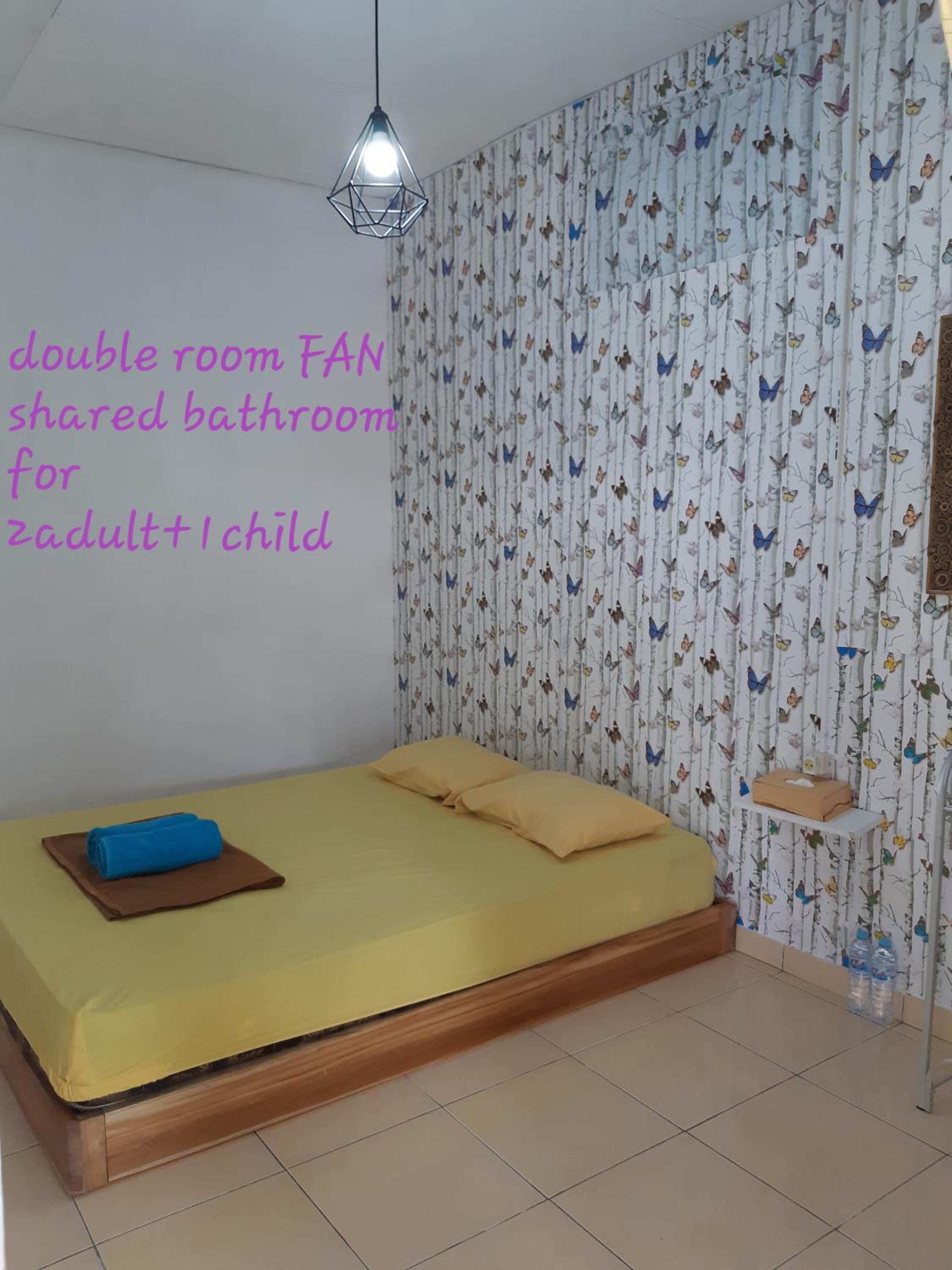 Double Room with Fan - Shared Bathroom