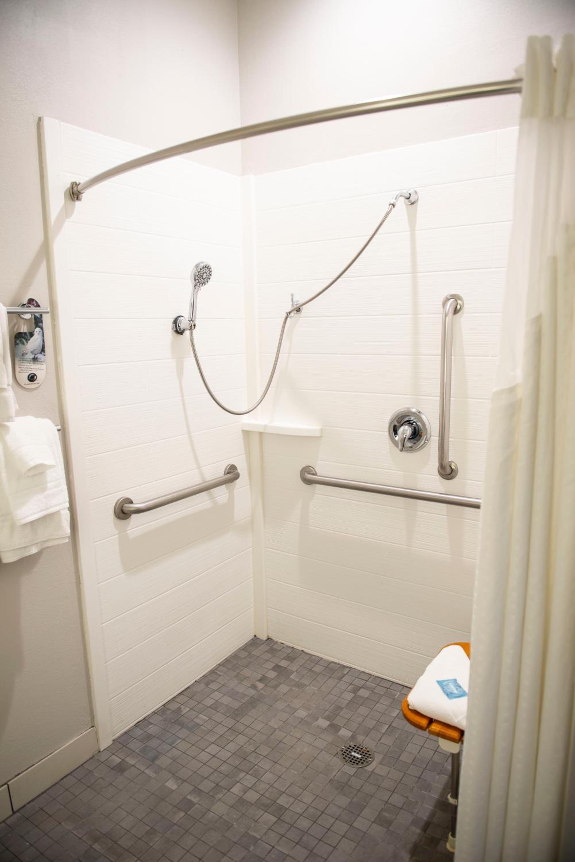 King Room with Roll in Shower - Hearing Accessible