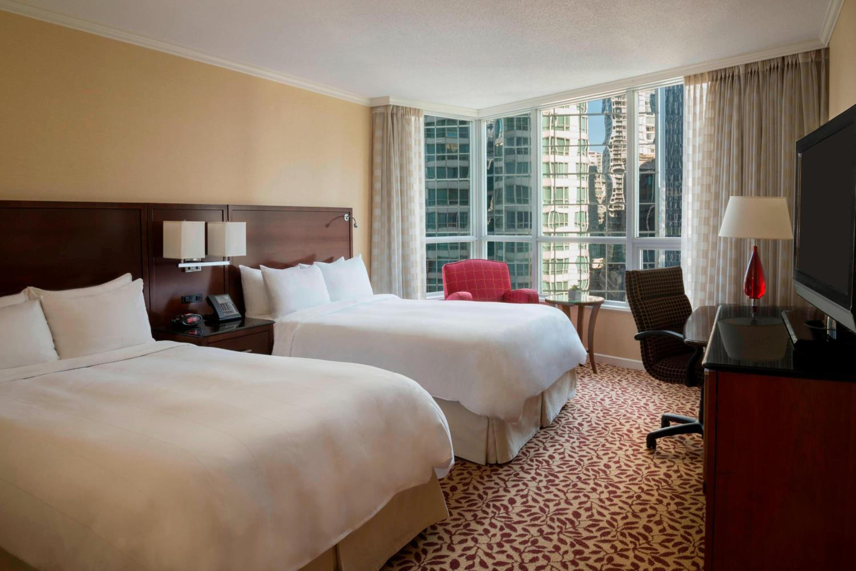 Double Room with Two Double Beds and City View