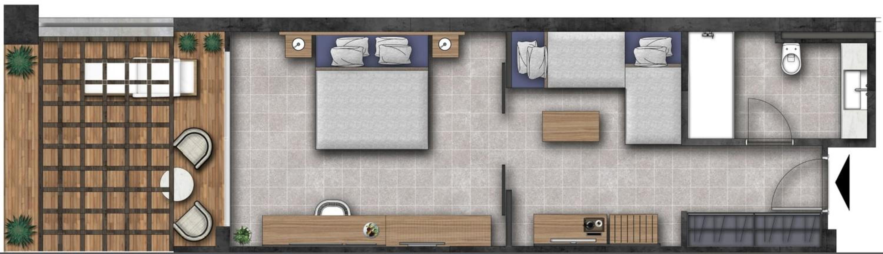 Executive Family Room with Balcony and Sea View - Photo 2