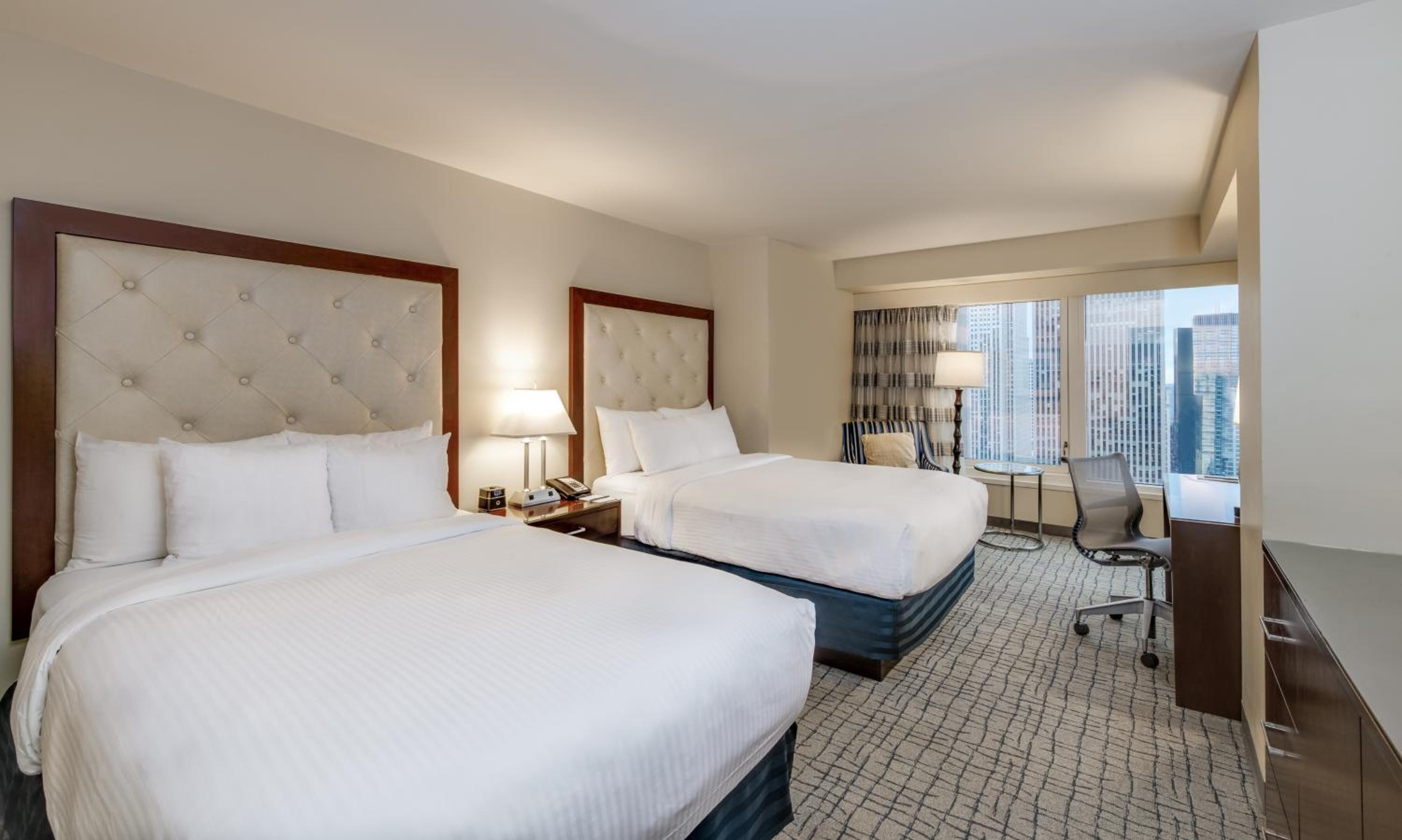 Standard Double Room With Two Double Beds And City View