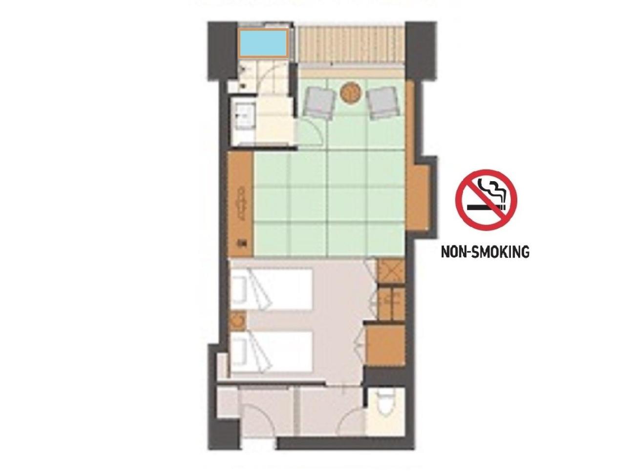 Deluxe Twin Room with Tatami Area and Semi Open-Air Bath - Non-Smoking - River View