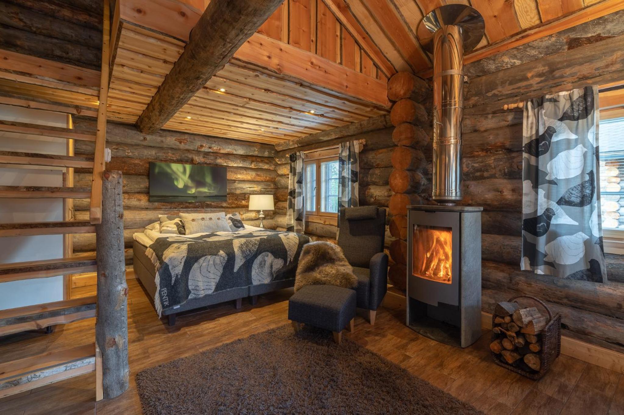 Log Cabin with Loft and Sauna
