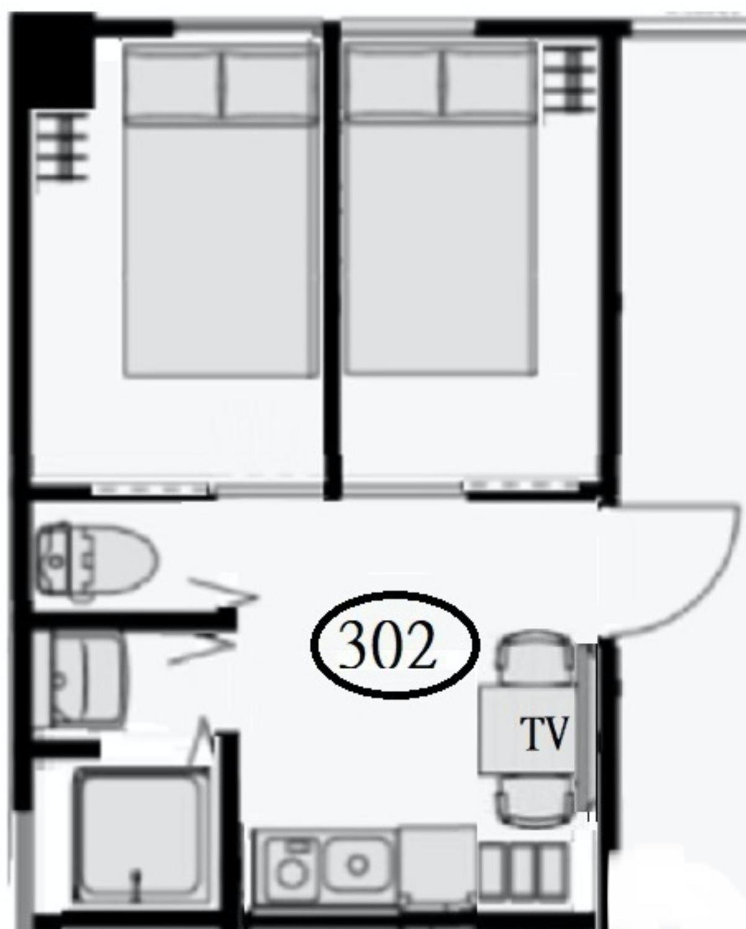 3F 302 Two-Bedroom Apartment