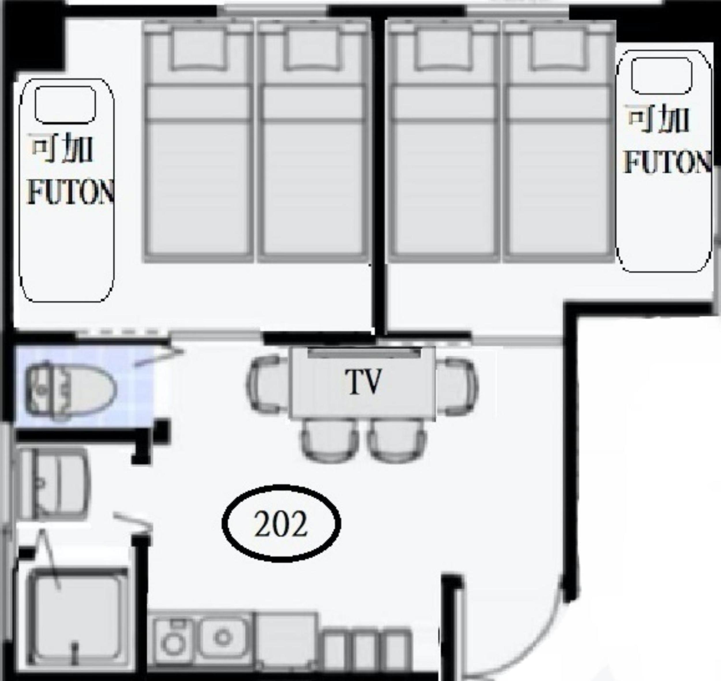 2F 202 Two-Bedroom Apartment
