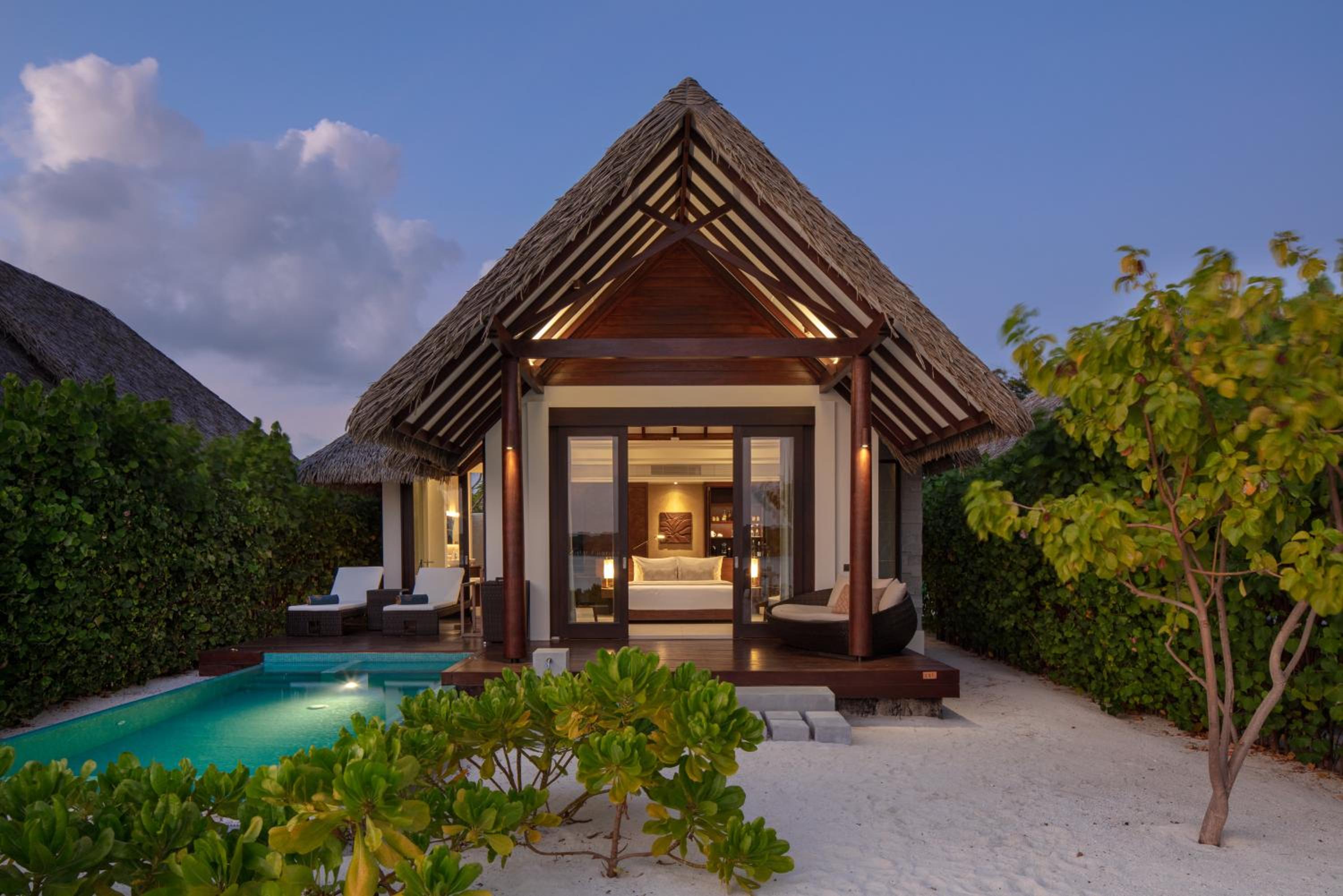 Sunset Pool Beach Villa - Personalized Butler Service | Private Sea Plane Lounge Access | Kids Club with Optional Nanny Services | Maldivian Traditional Village Experience | Access to 5 Exceptional Dine-Around Outlets