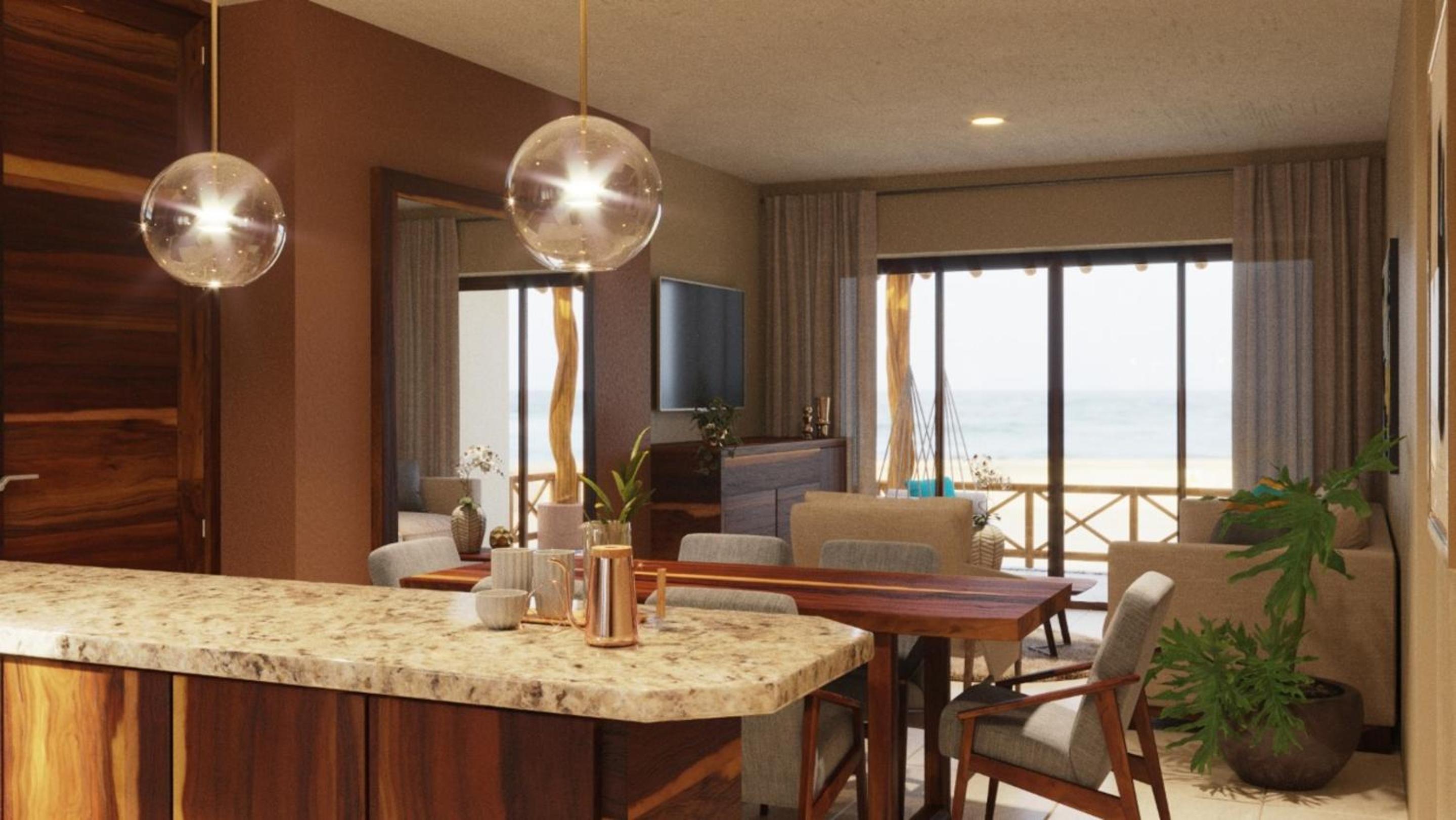 Ocean Front Villa 1 King Bed and 2 Double Beds