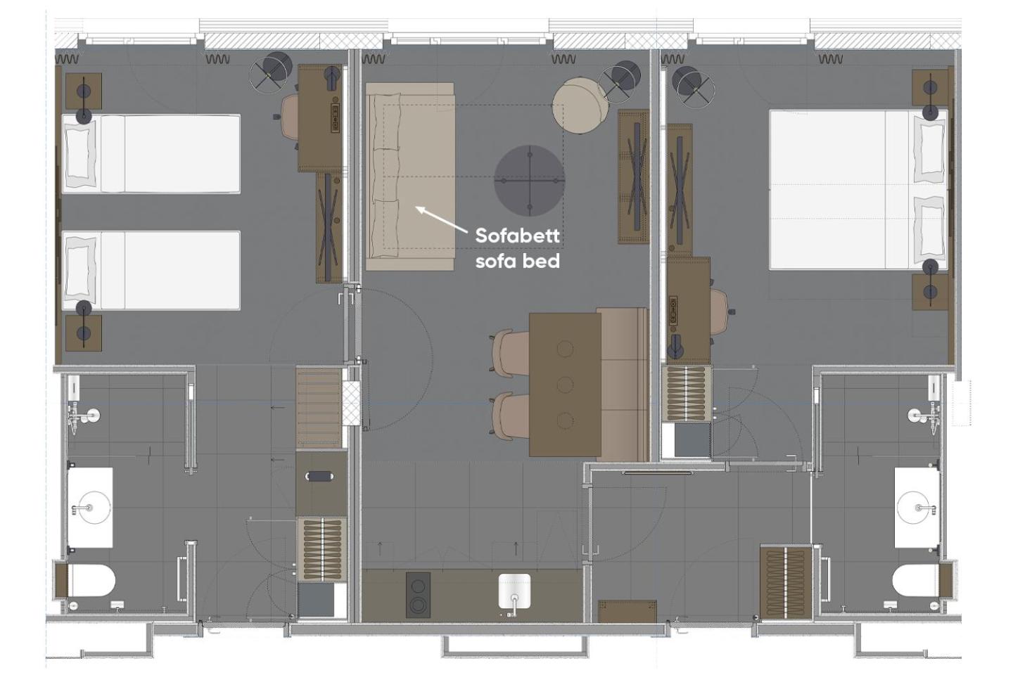 Two-Bedroom Suite with Kitchen