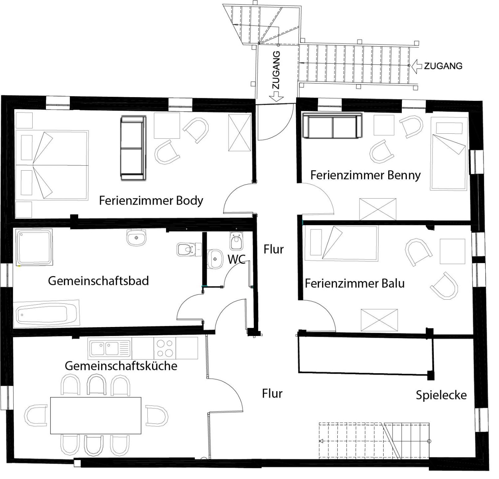 Standard Twin Room with Shared Bathroom photo 2