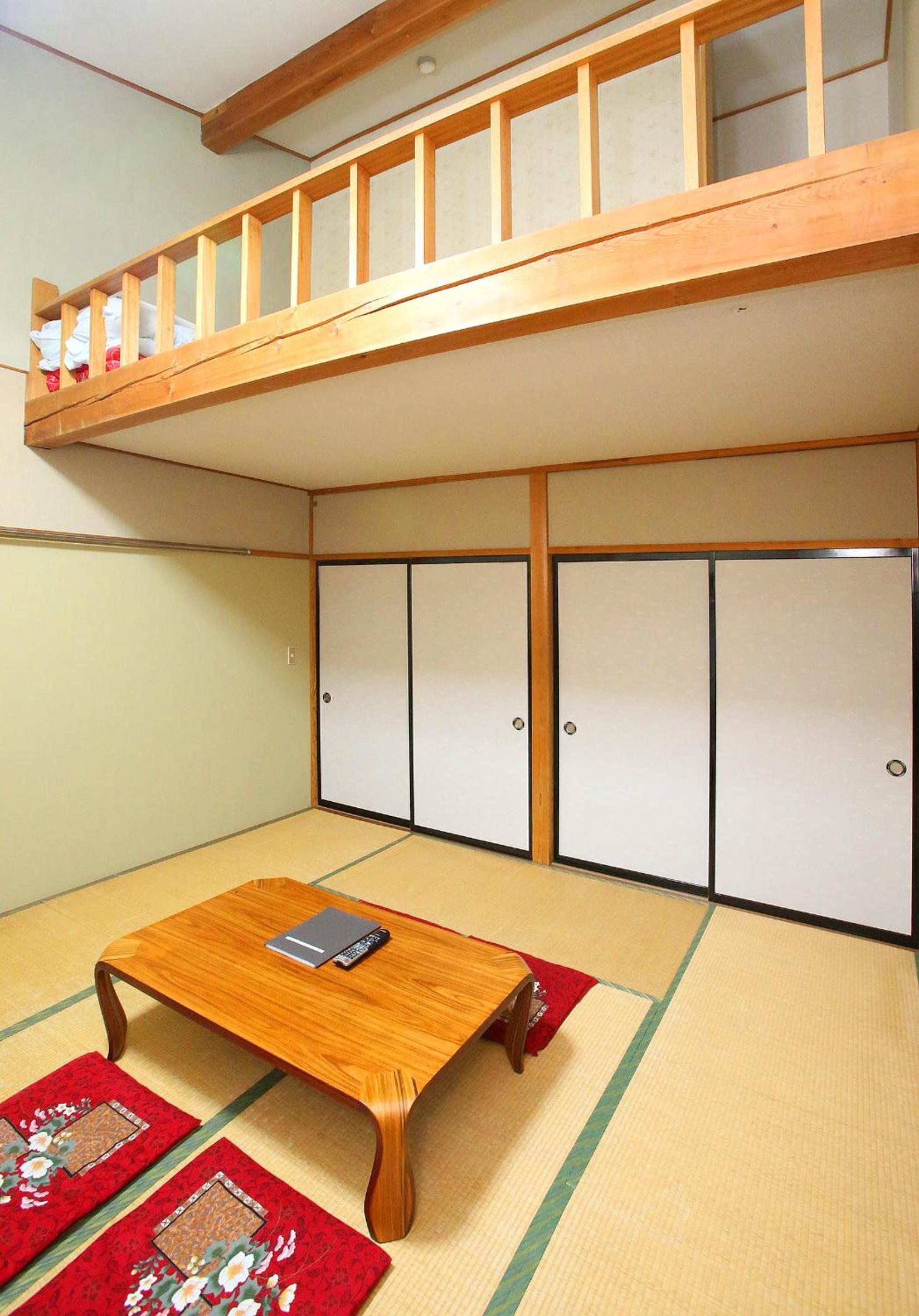 Japanese-Style Family Room with Shared Bathroom