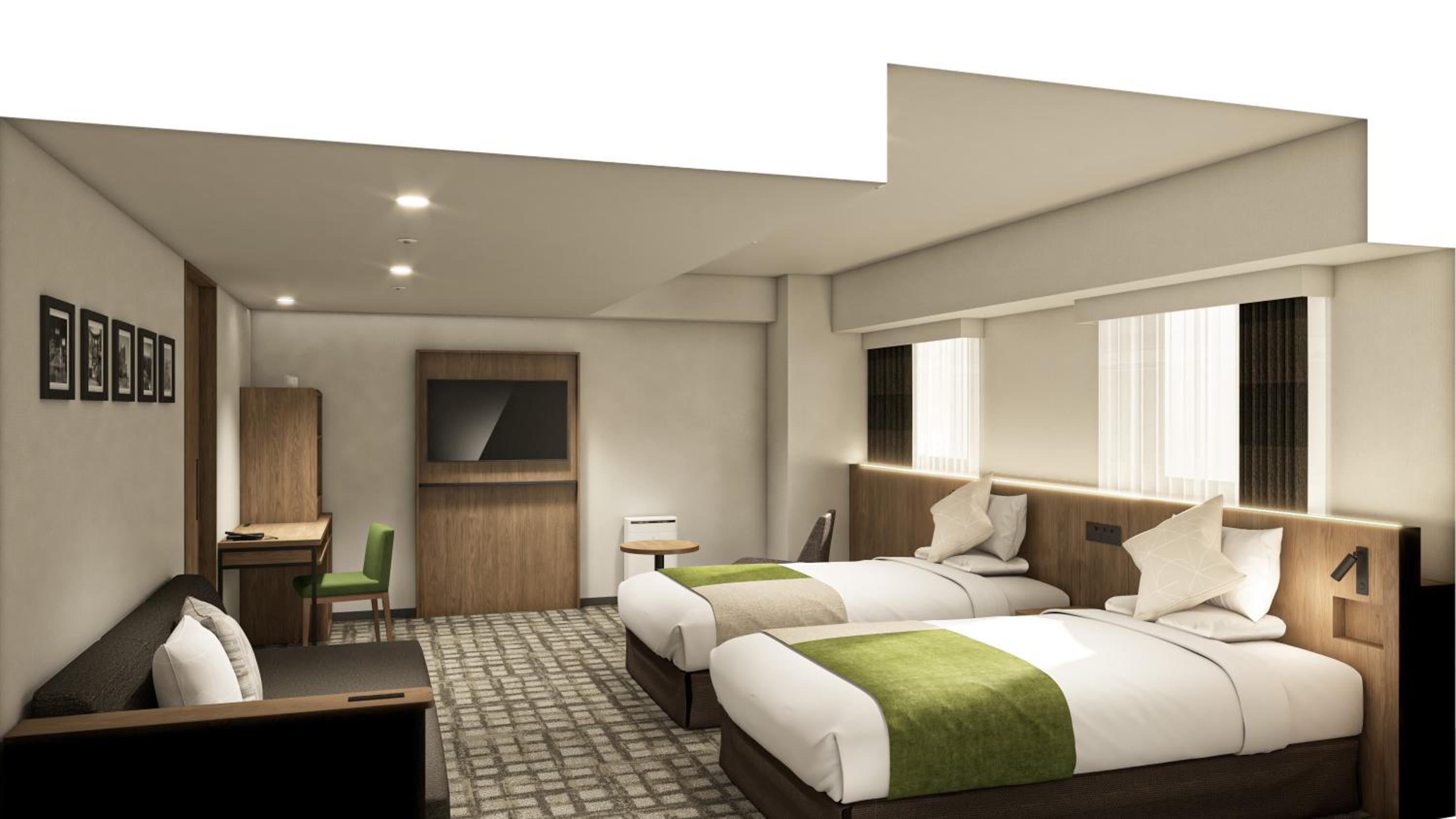 Renovated Deluxe Quadruple Room with Microwave - Non-Smoking