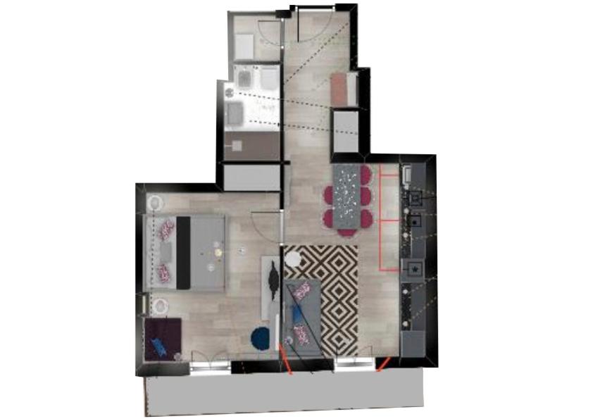One-Bedroom Apartment photo 2