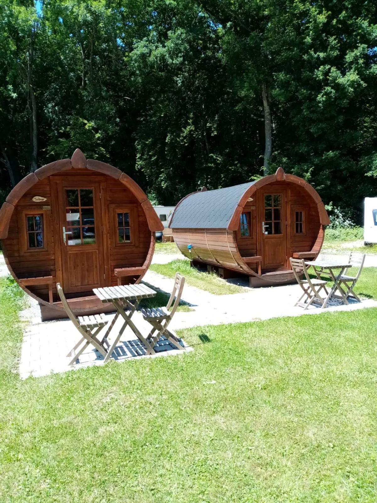 Camping Barrel with shared Bathroom