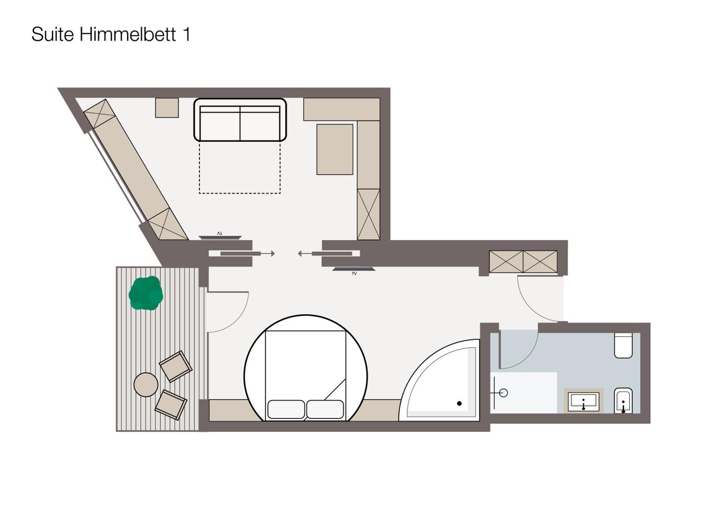 Suite with Canopy Bed and Mountain View photo 2