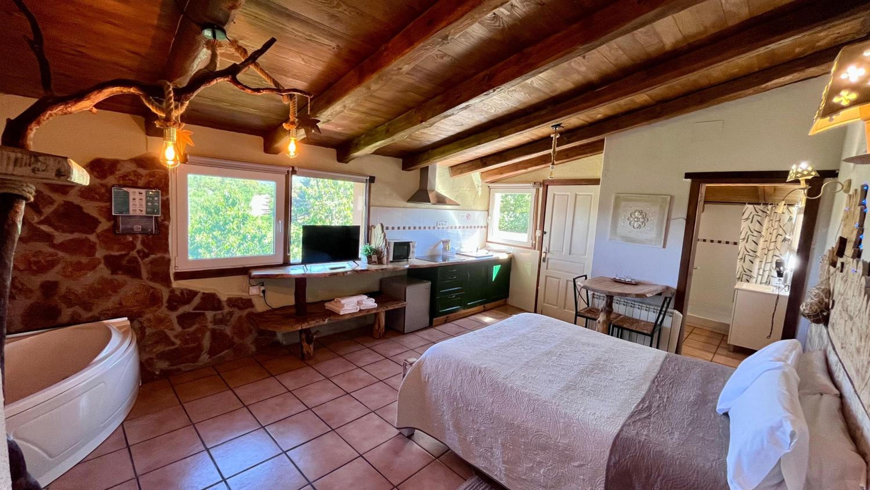 Deluxe One-Bedroom Apartment with Garden View