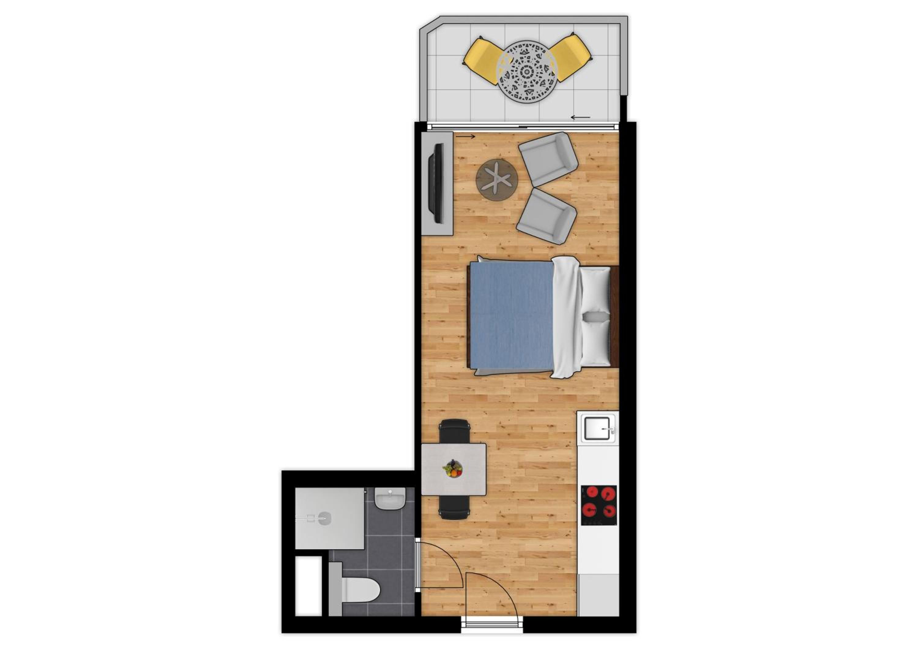 Studio with Sea view | 2p - Photo 11