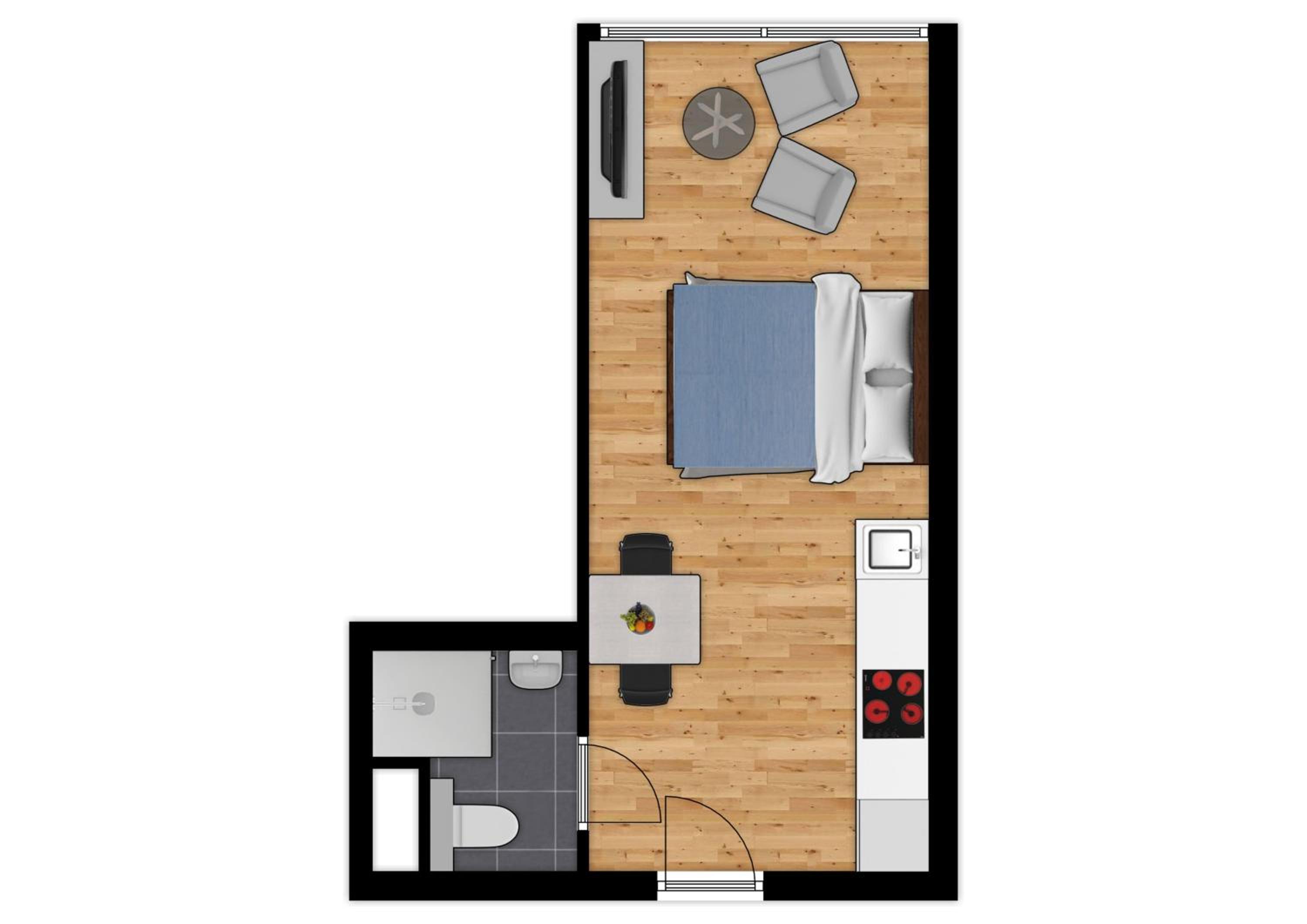 Studio with Partial sea view without balcony | 2p - Photo 9
