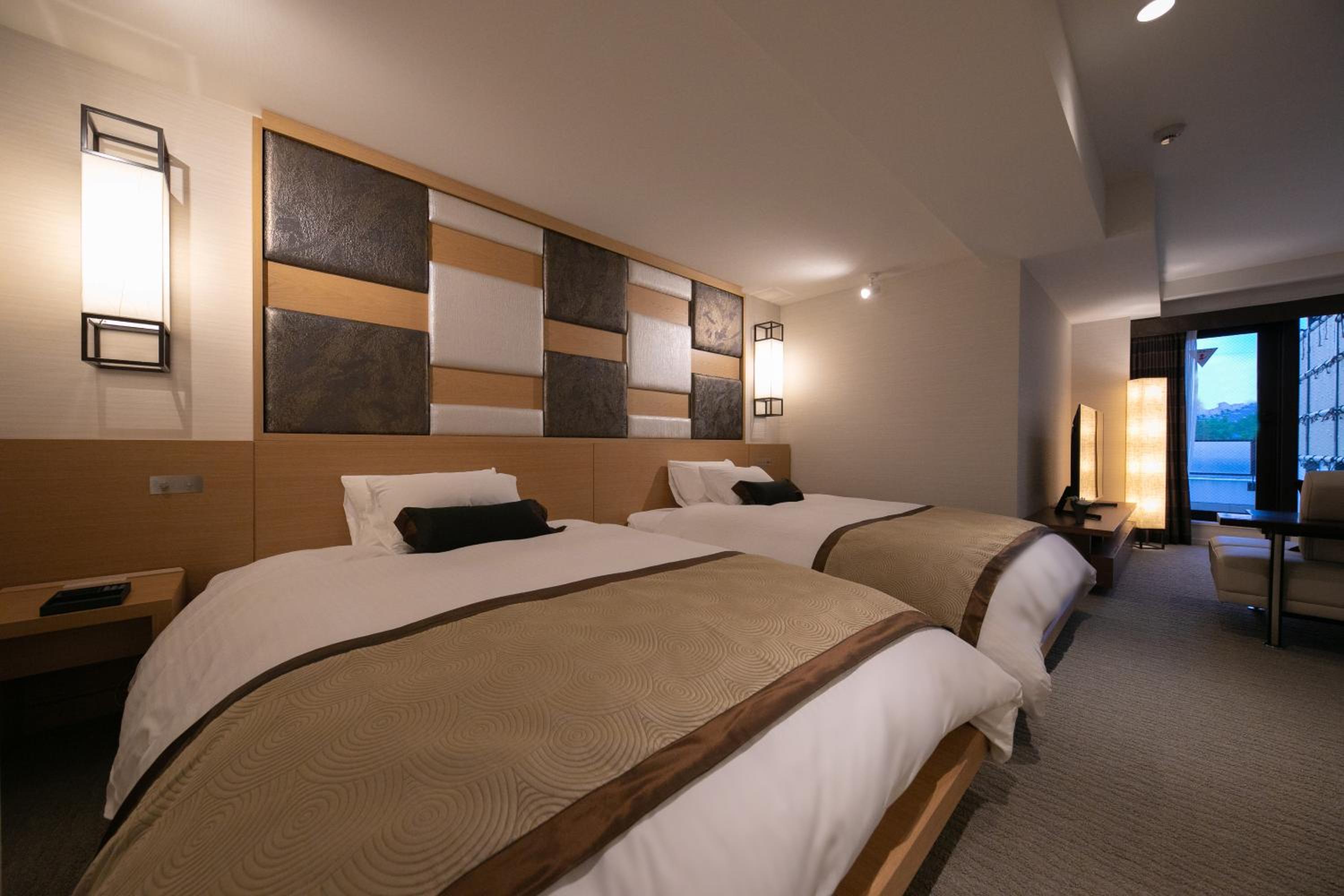 Deluxe Twin Room A with Open-Air Bath