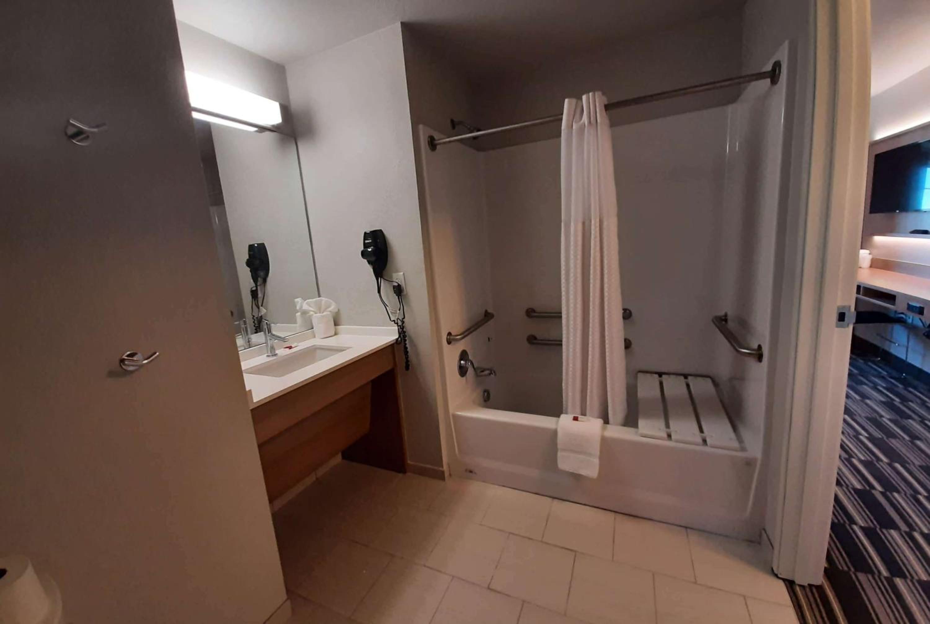 Queen Room with One Queen Bed - Mobility Accessible - Tub with Grab Bars - West View - Non-Smoking - Photo 7