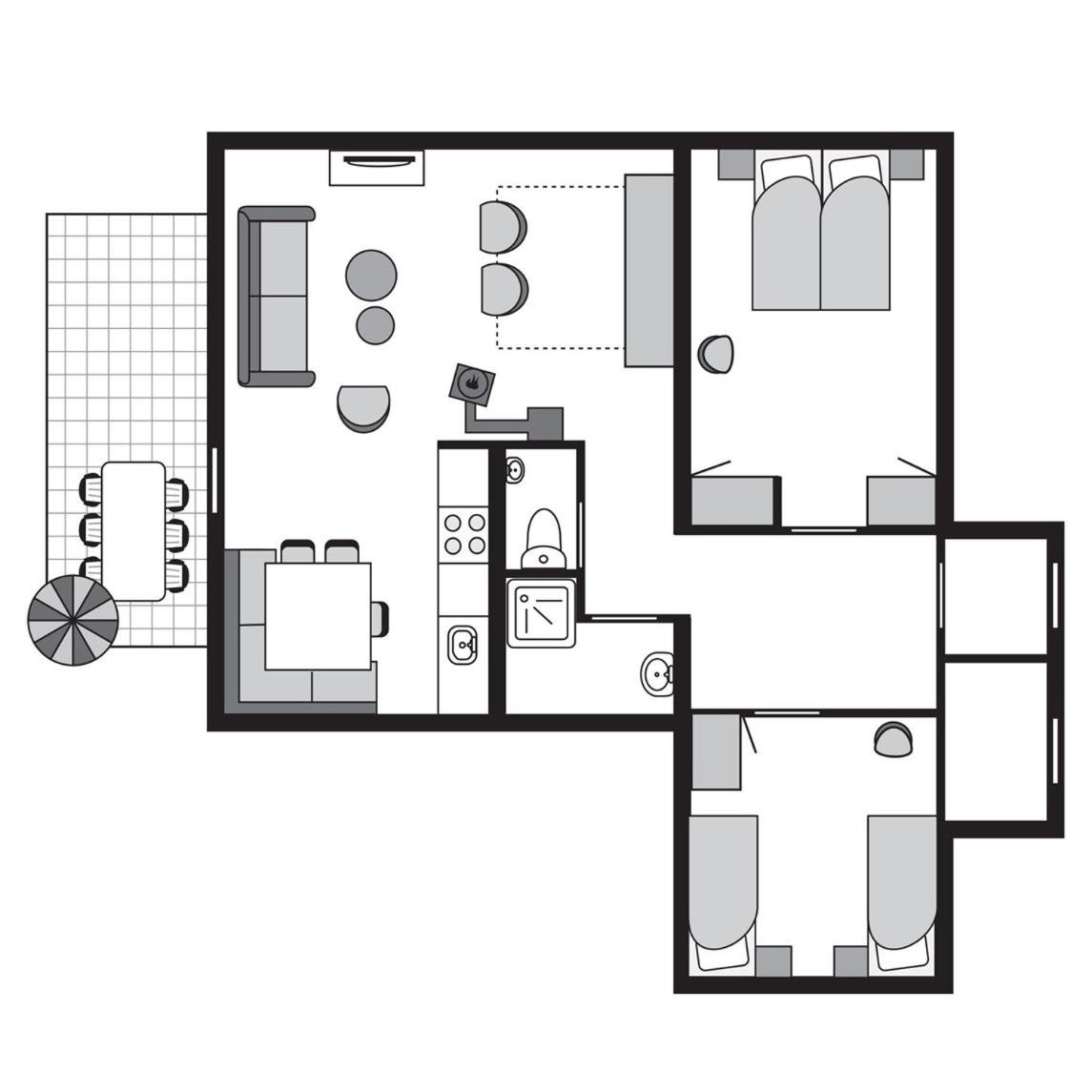 Two Bedroom Apartment (4 Adults + 2 Children)