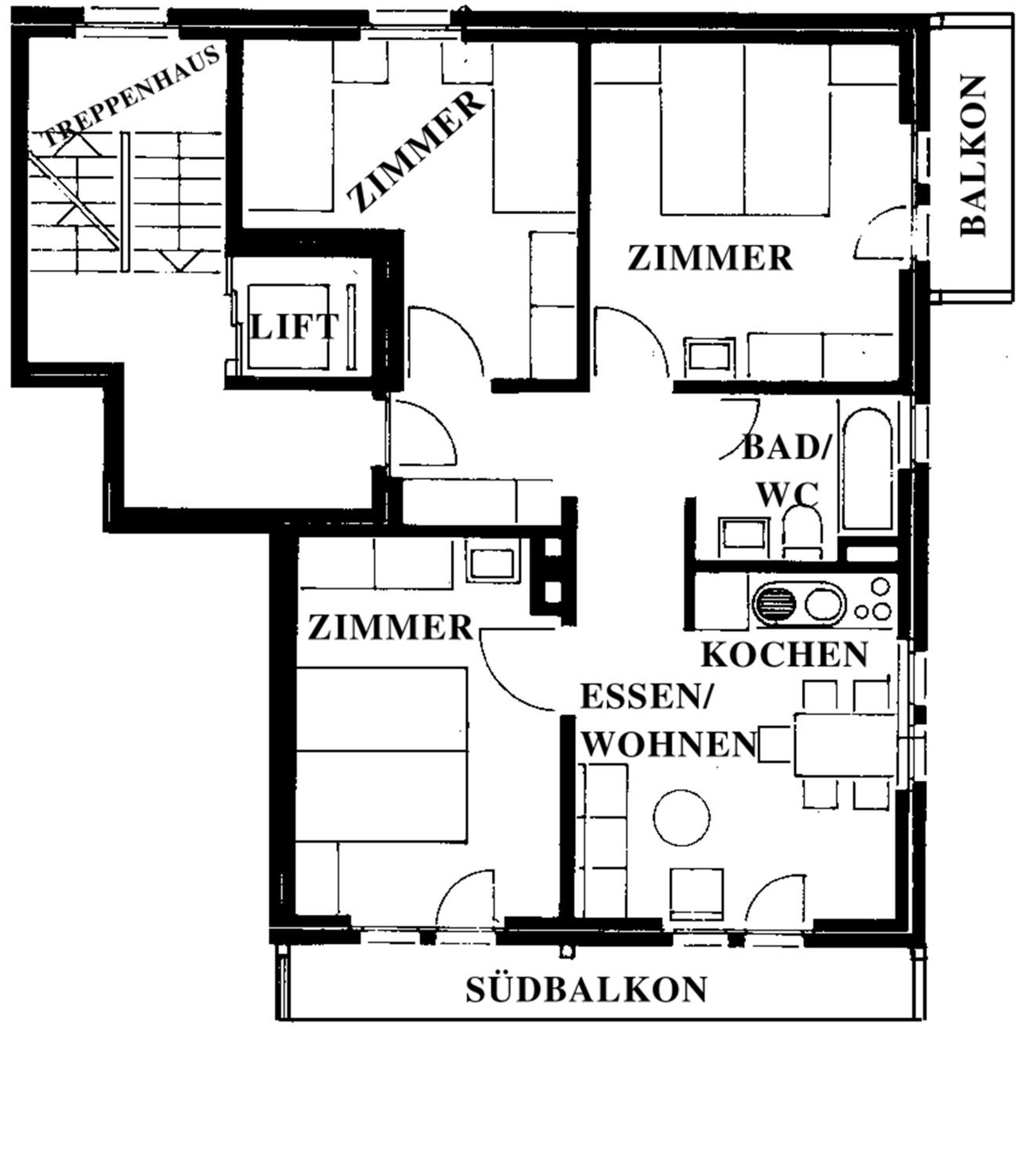 Three-Bedroom Apartment photo 2