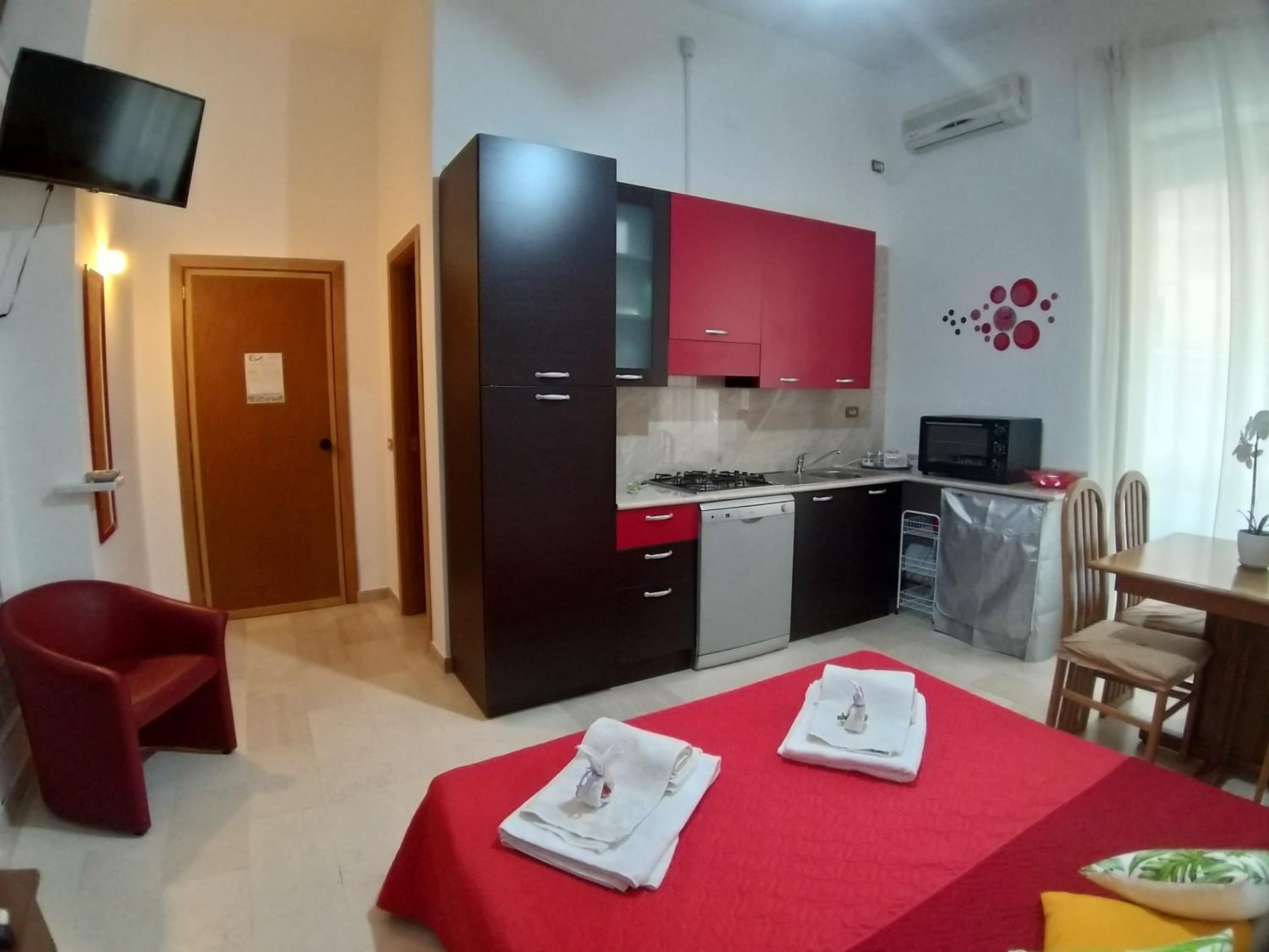 Apartment with kitchen
