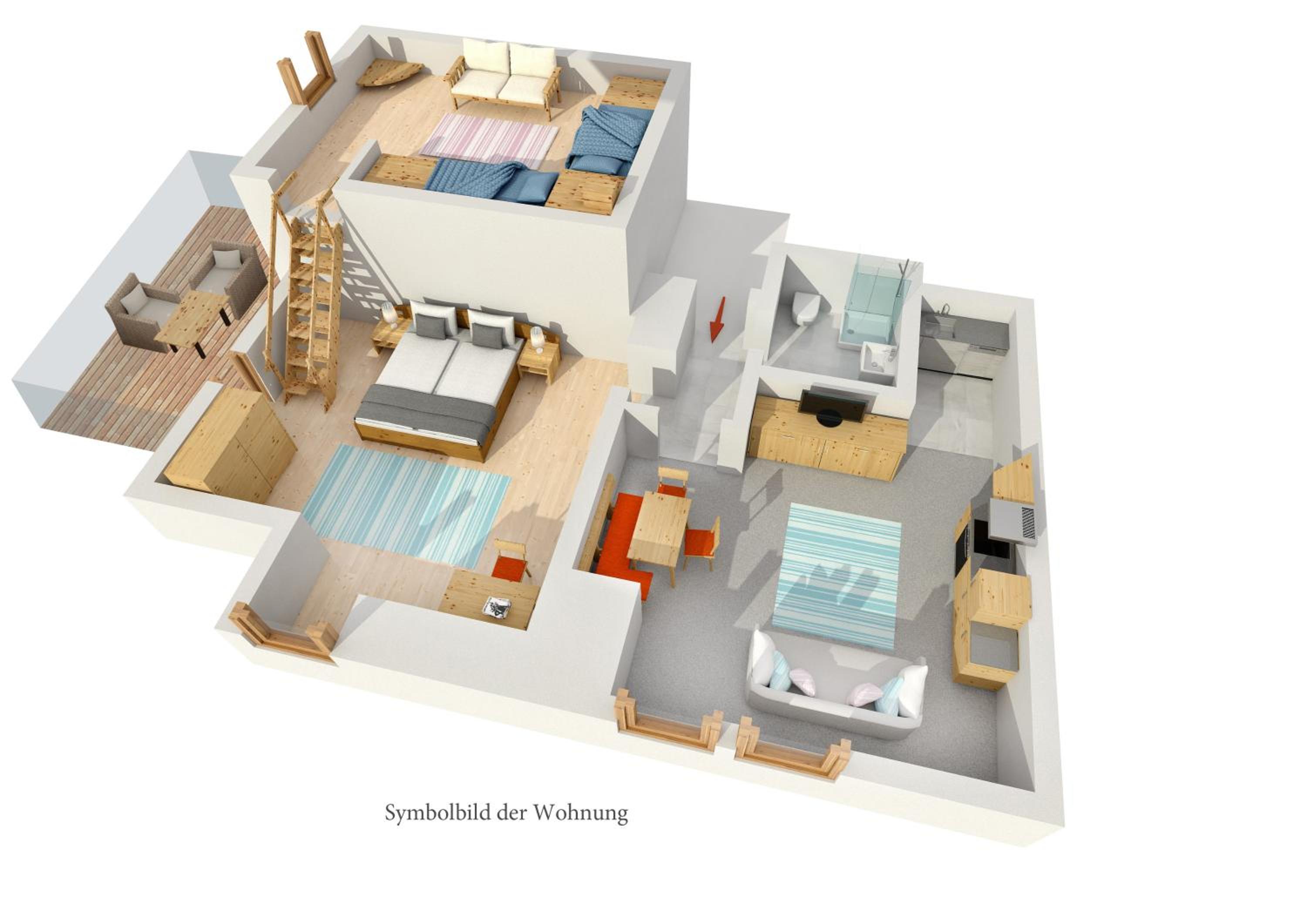Family Apartment with Mountain View photo 2