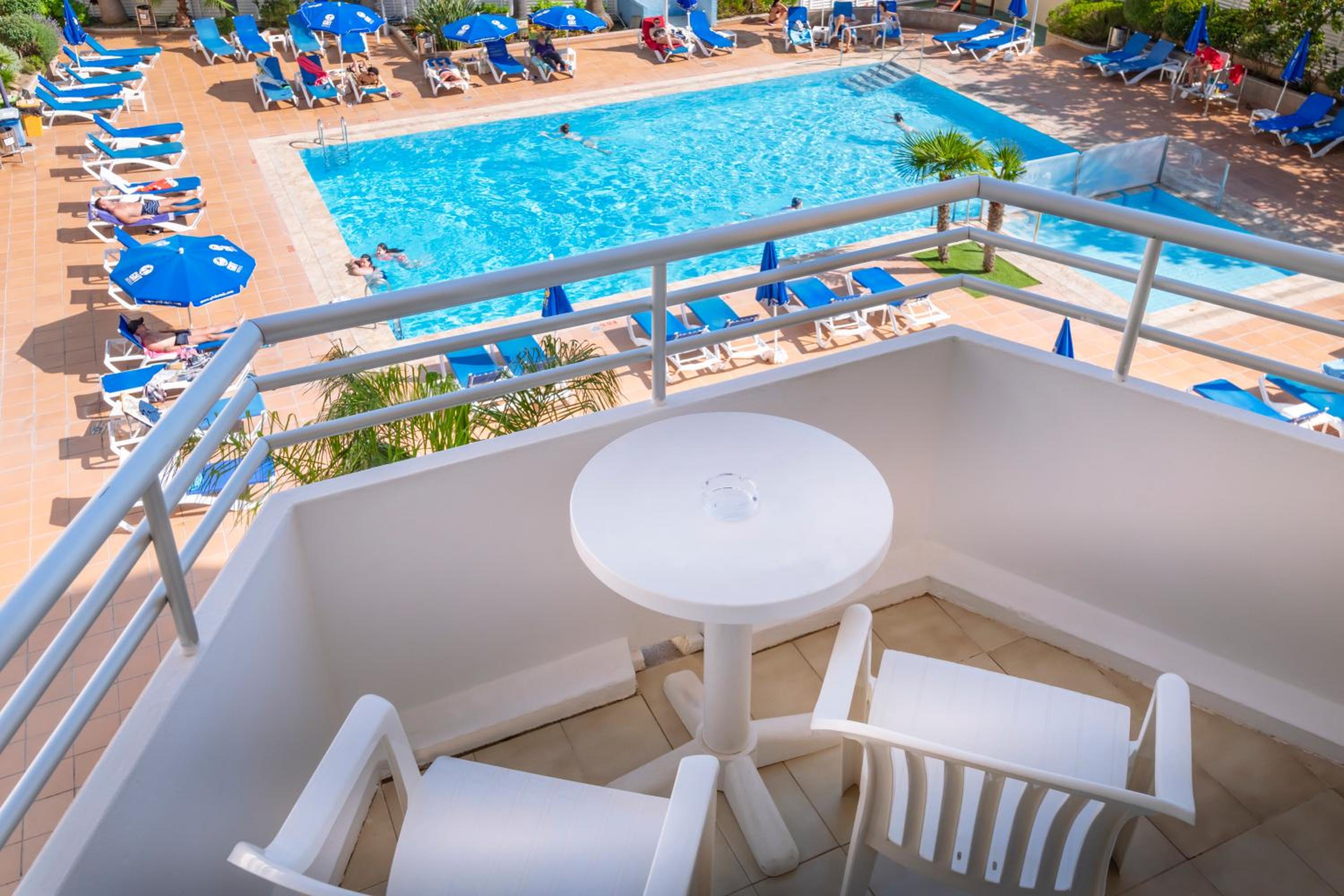 Double or Twin Room with Balcony and Pool View