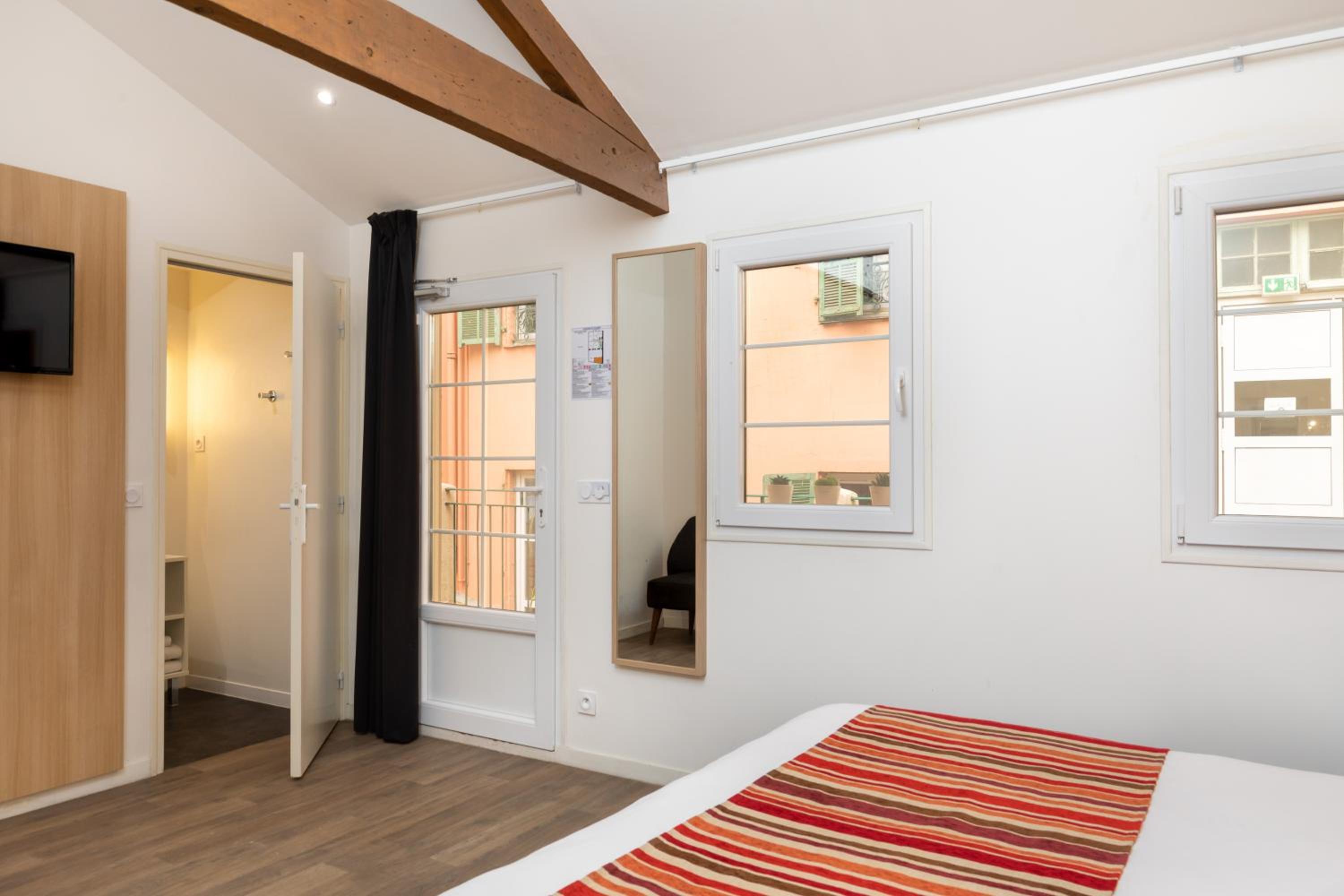Relax in this cozy, stylish hotel room!