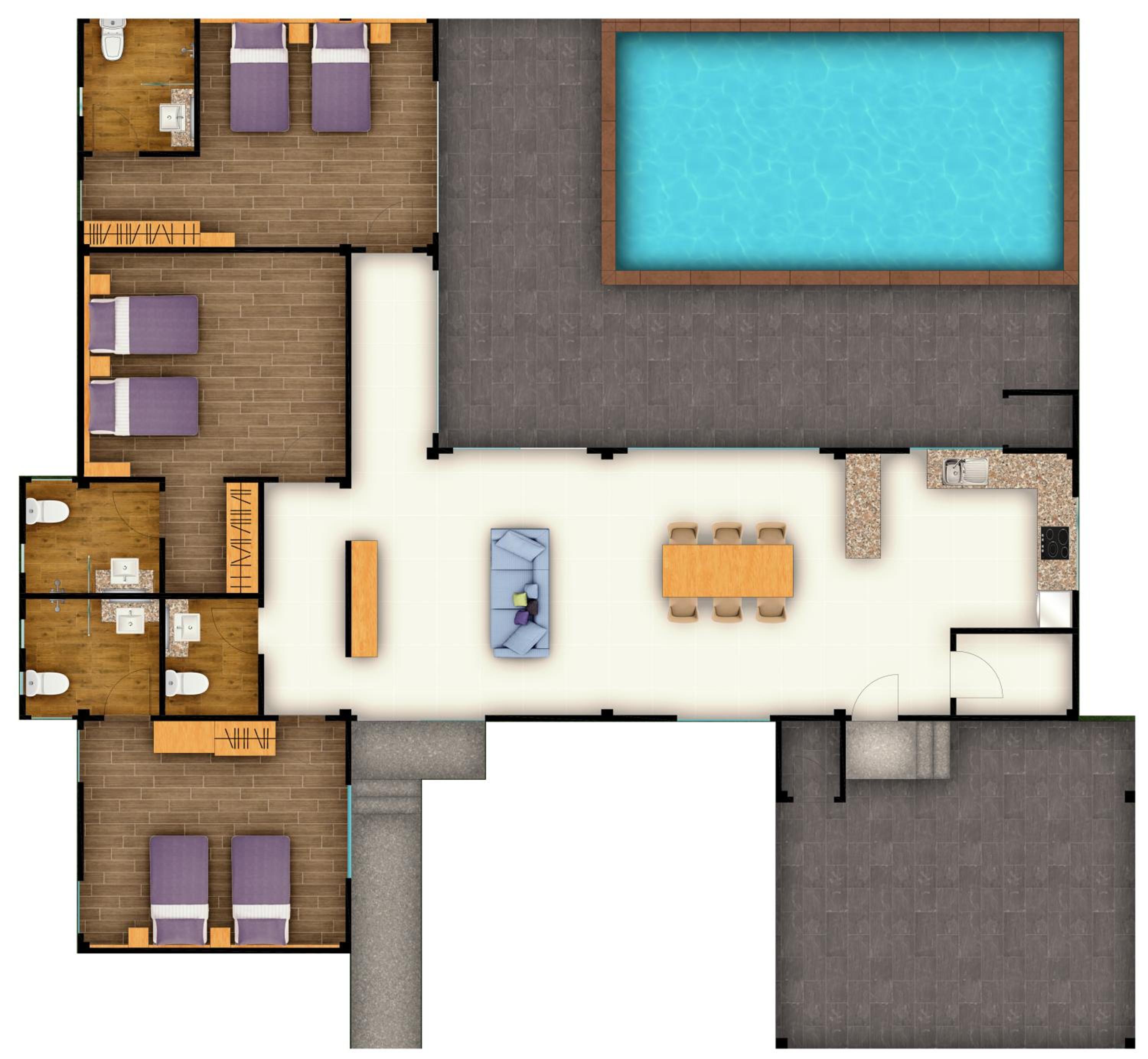 Three-Bedroom Villa photo 2