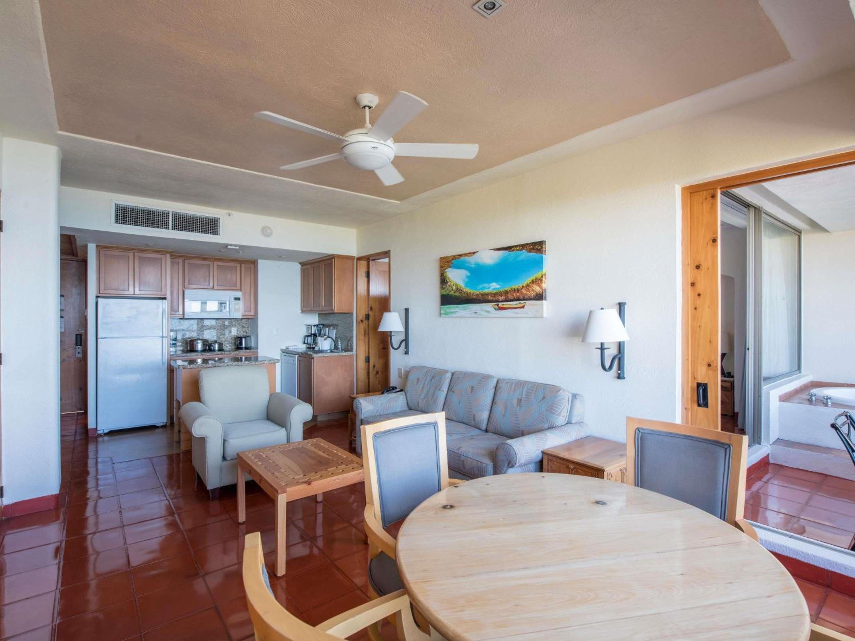 Two-Bedroom Deluxe King Suite with Jacuzzi, Terrace and Partial Ocean View