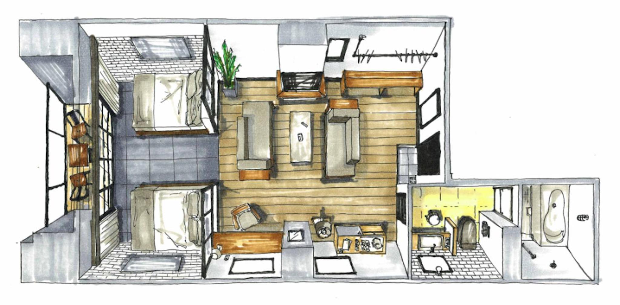 Executive Room with 2 Sofa Beds and Balcony thumbnail 5