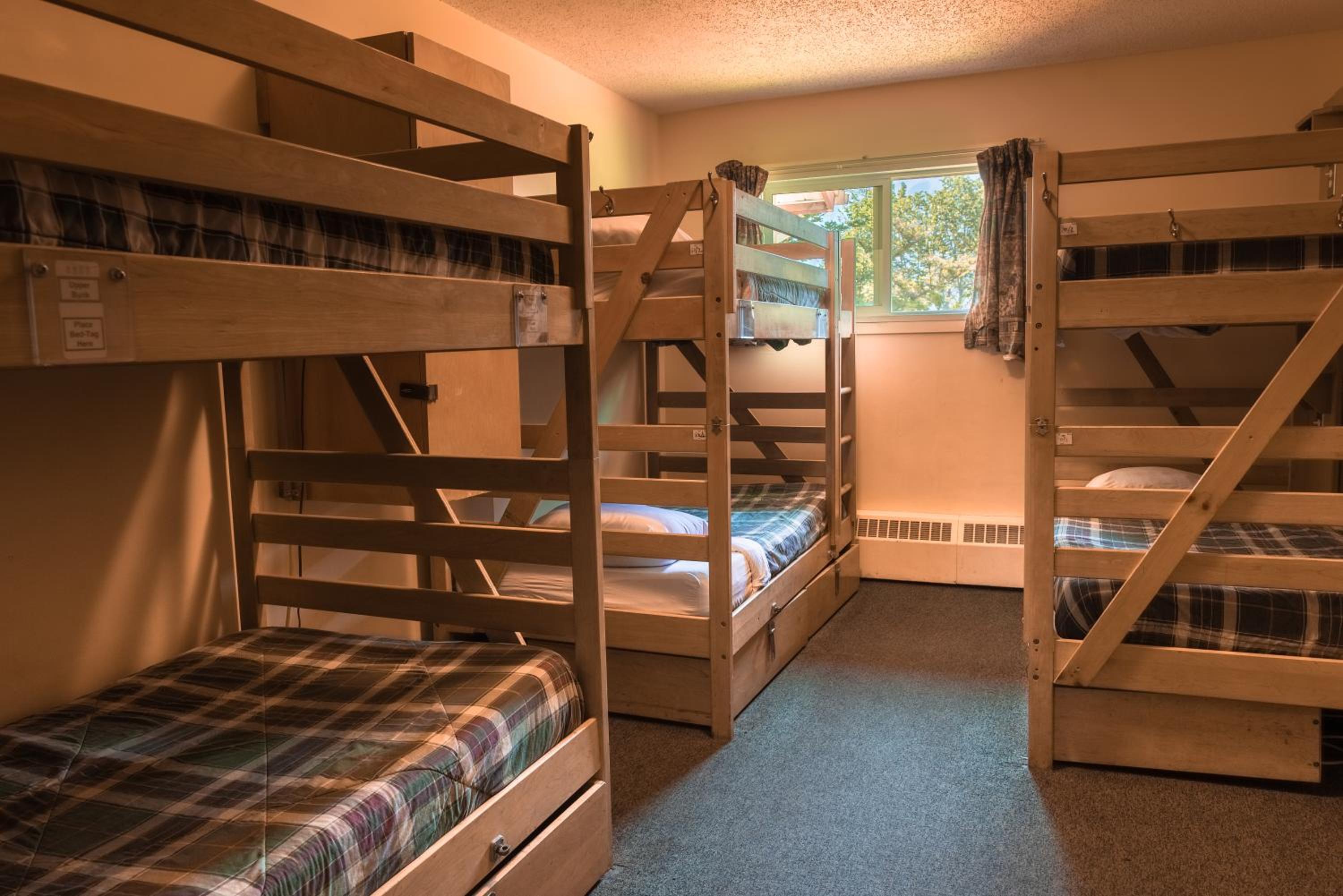 Bed in 6-Bed Male Dormitory Room with Shared Bathroom