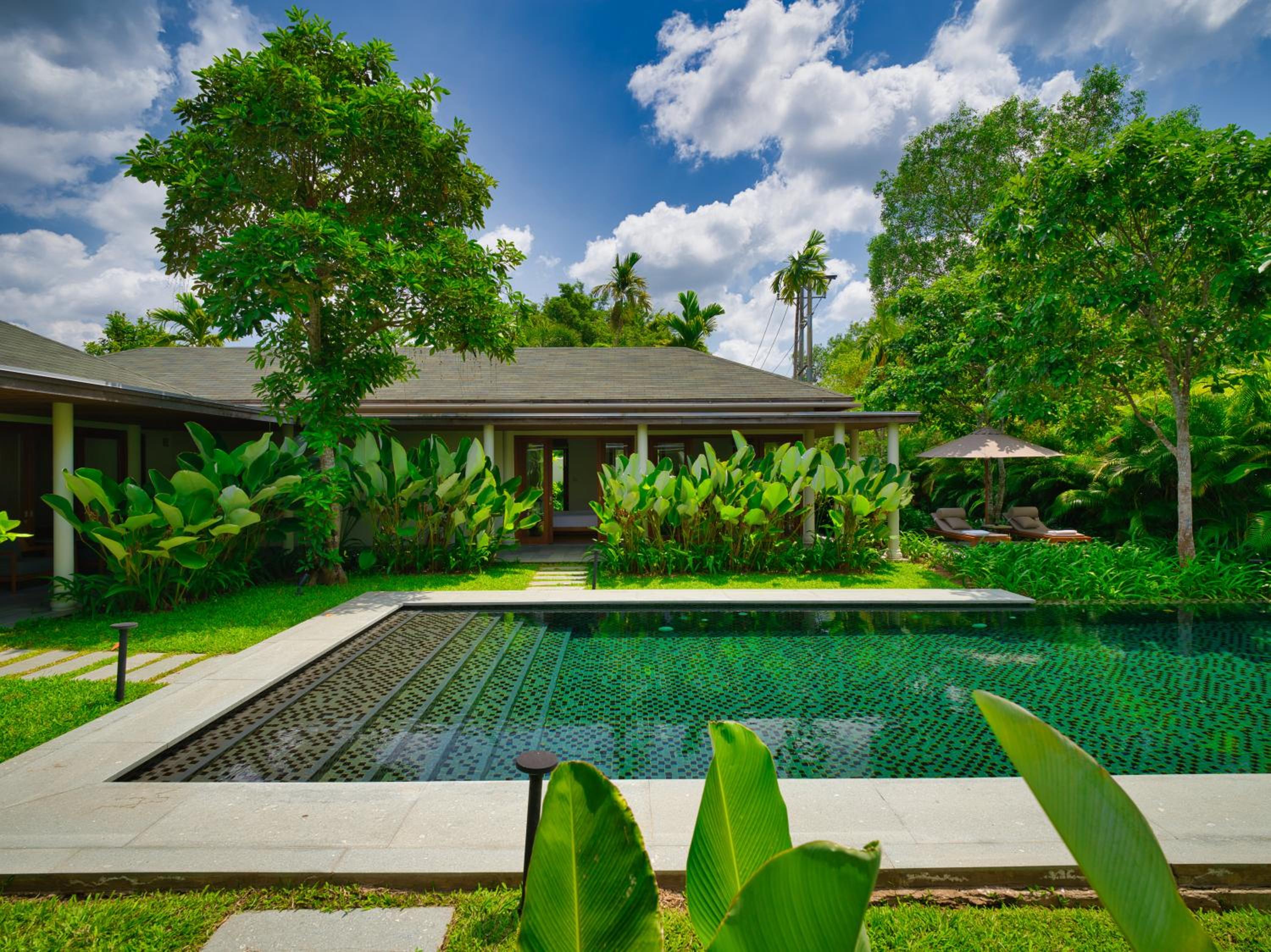 Three-Bedroom Villa with Private Pool and Garden View