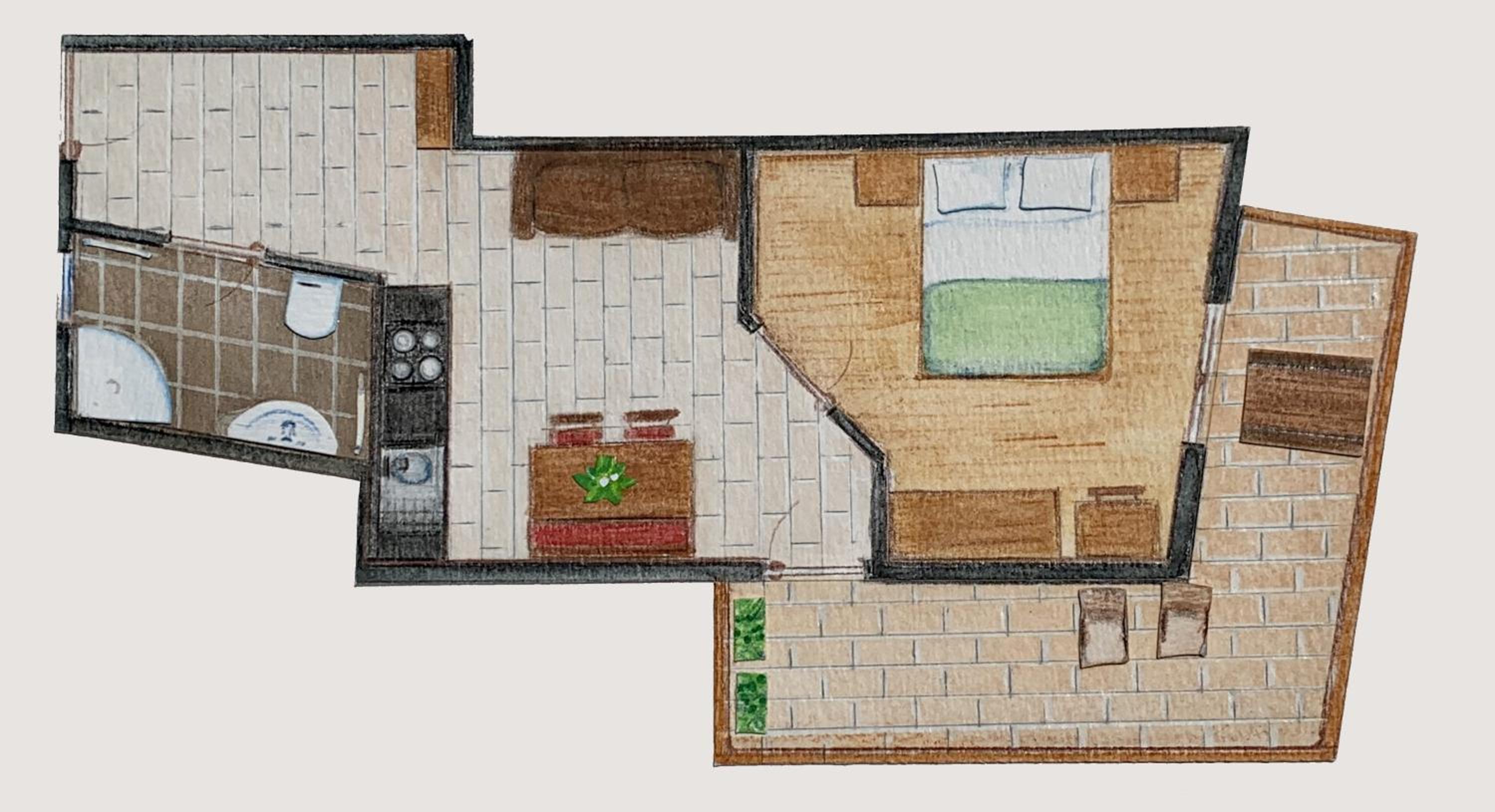 Apartment with Balcony photo 2
