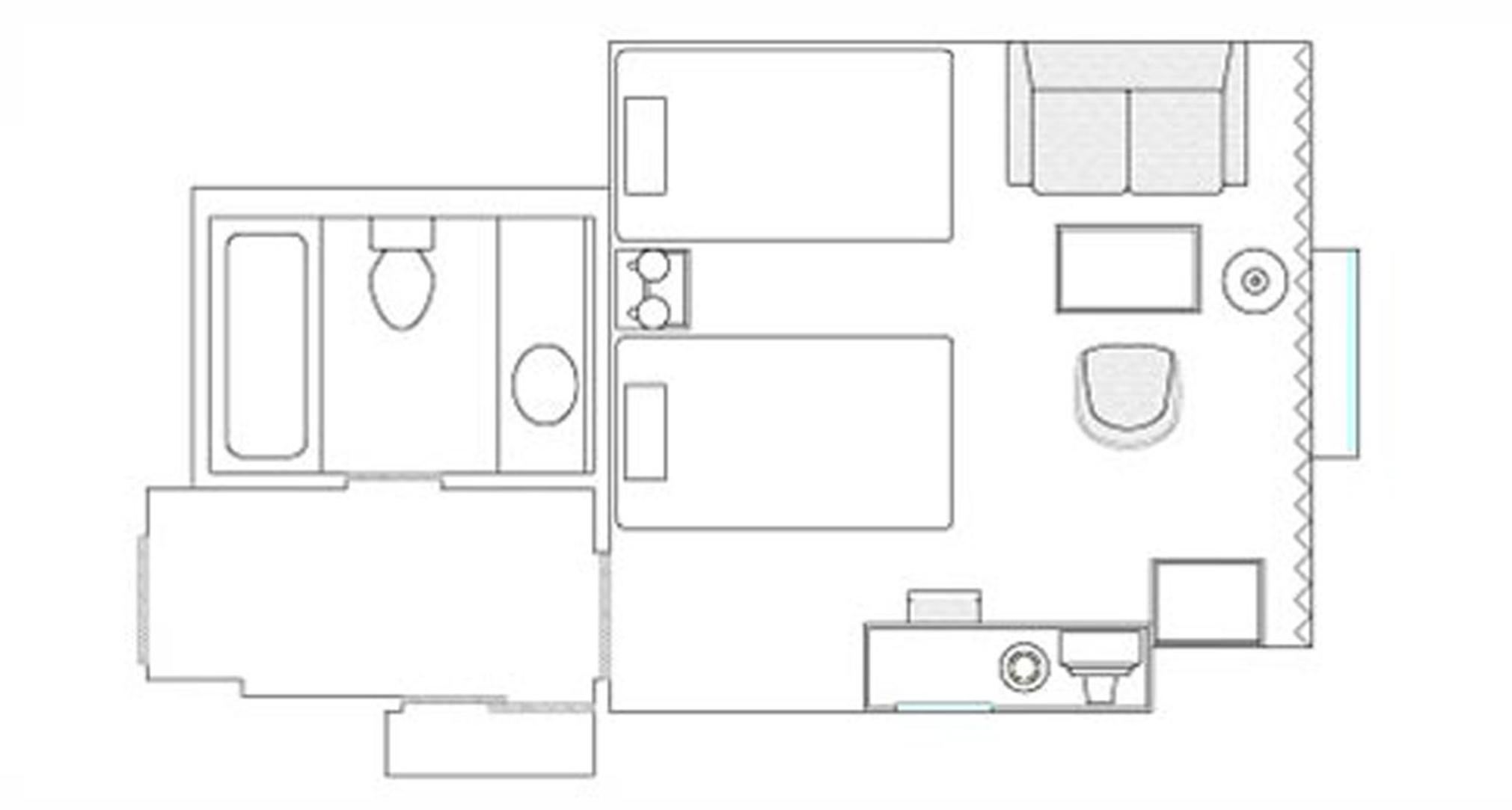 Twin Room with Sea View - Non-Smoking photo 2