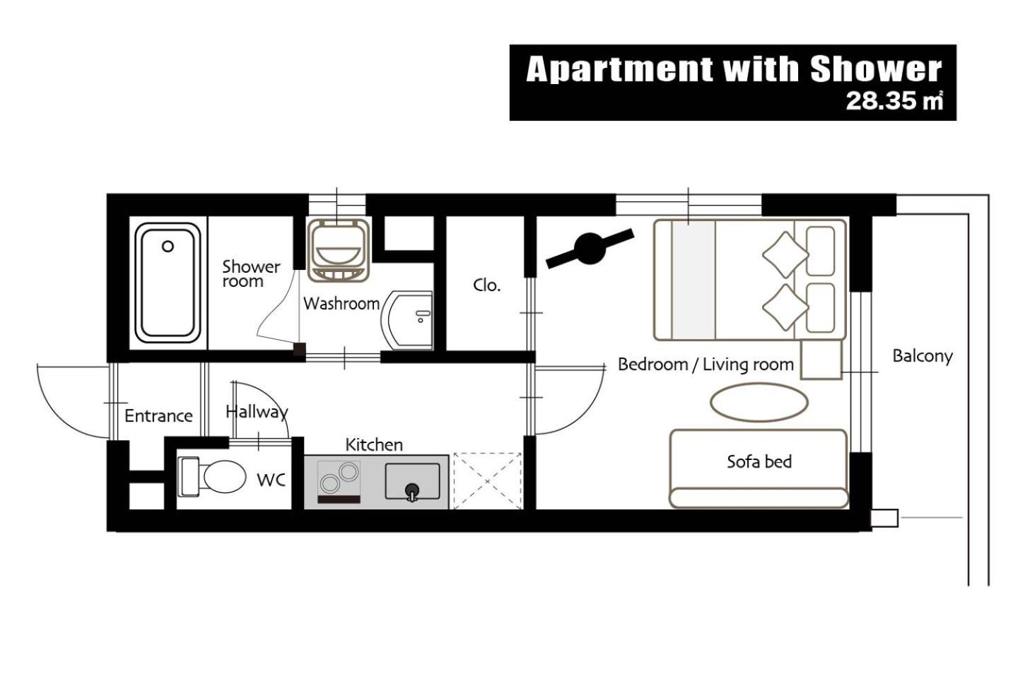 Apartment with Balcony - Photo 17