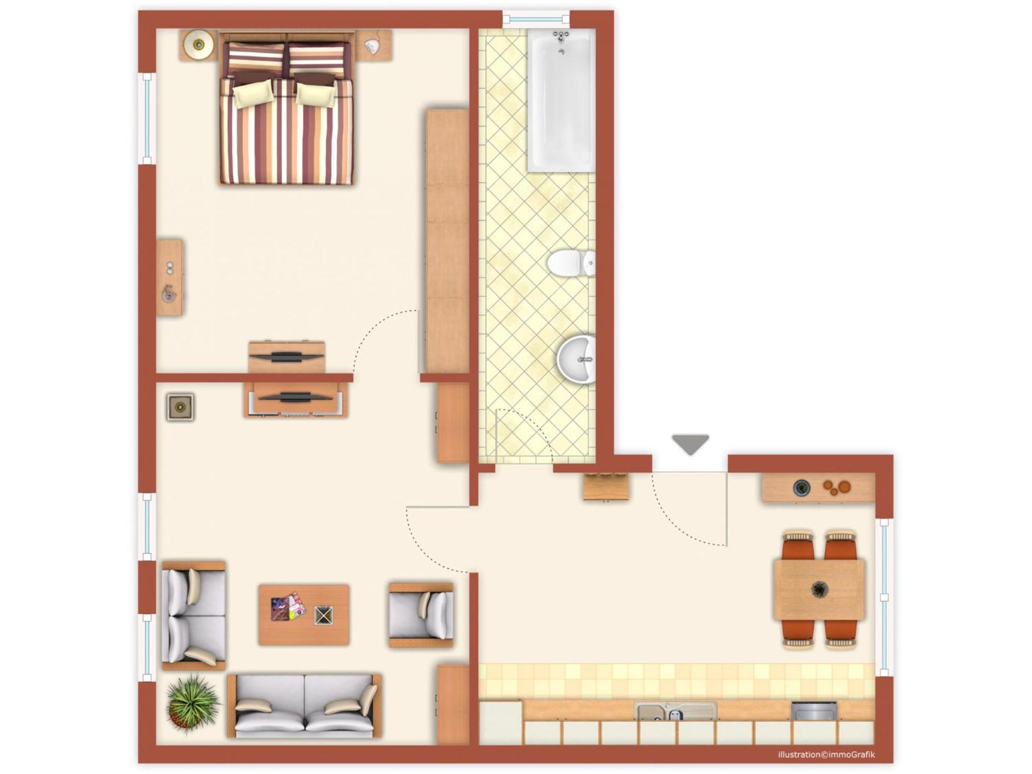 One-Bedroom Apartment photo 3