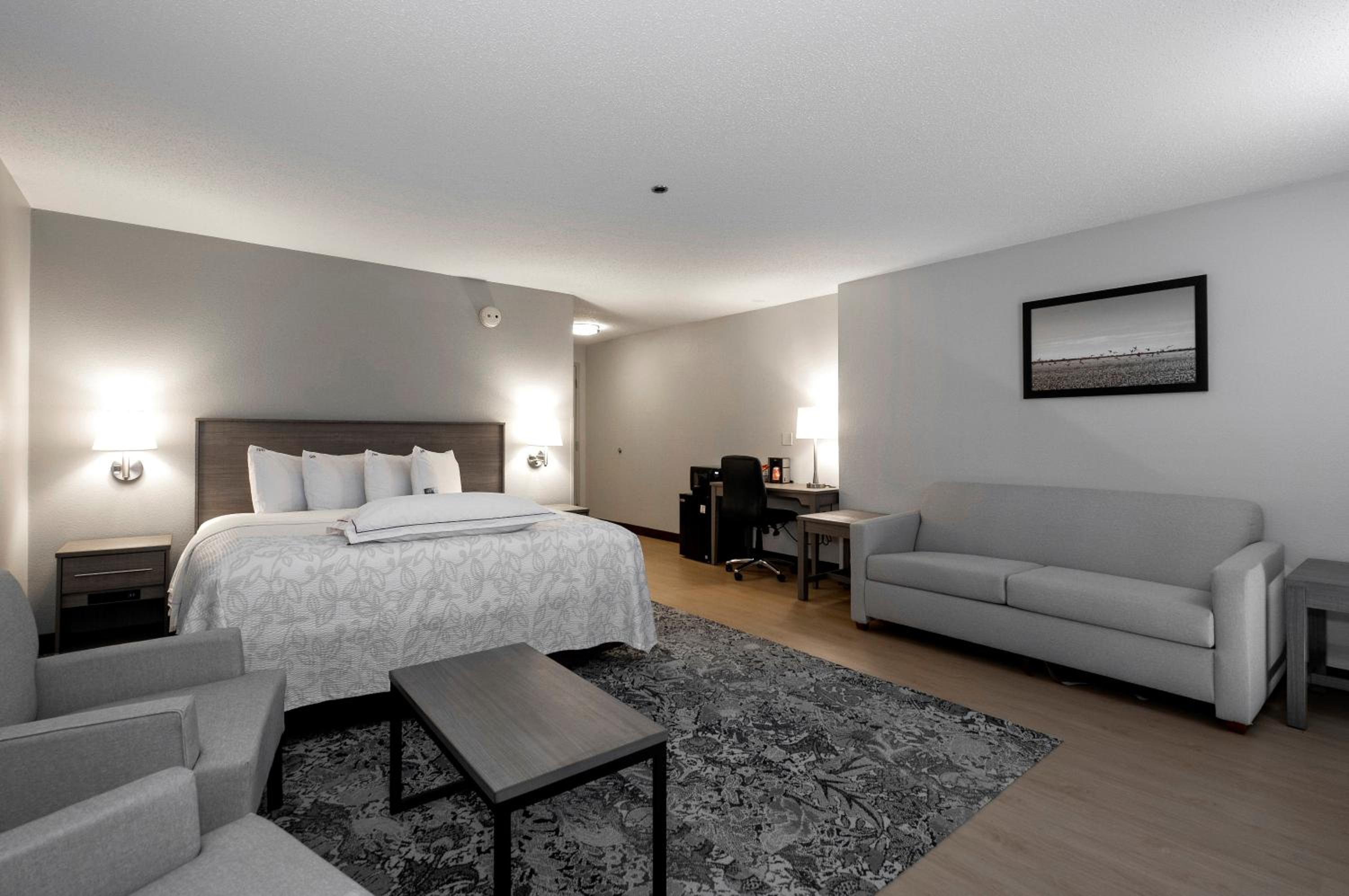 Premium King Room Poolside Disability Access Smoke Free (Upgraded Bedding and Snack Box) - Photo 1