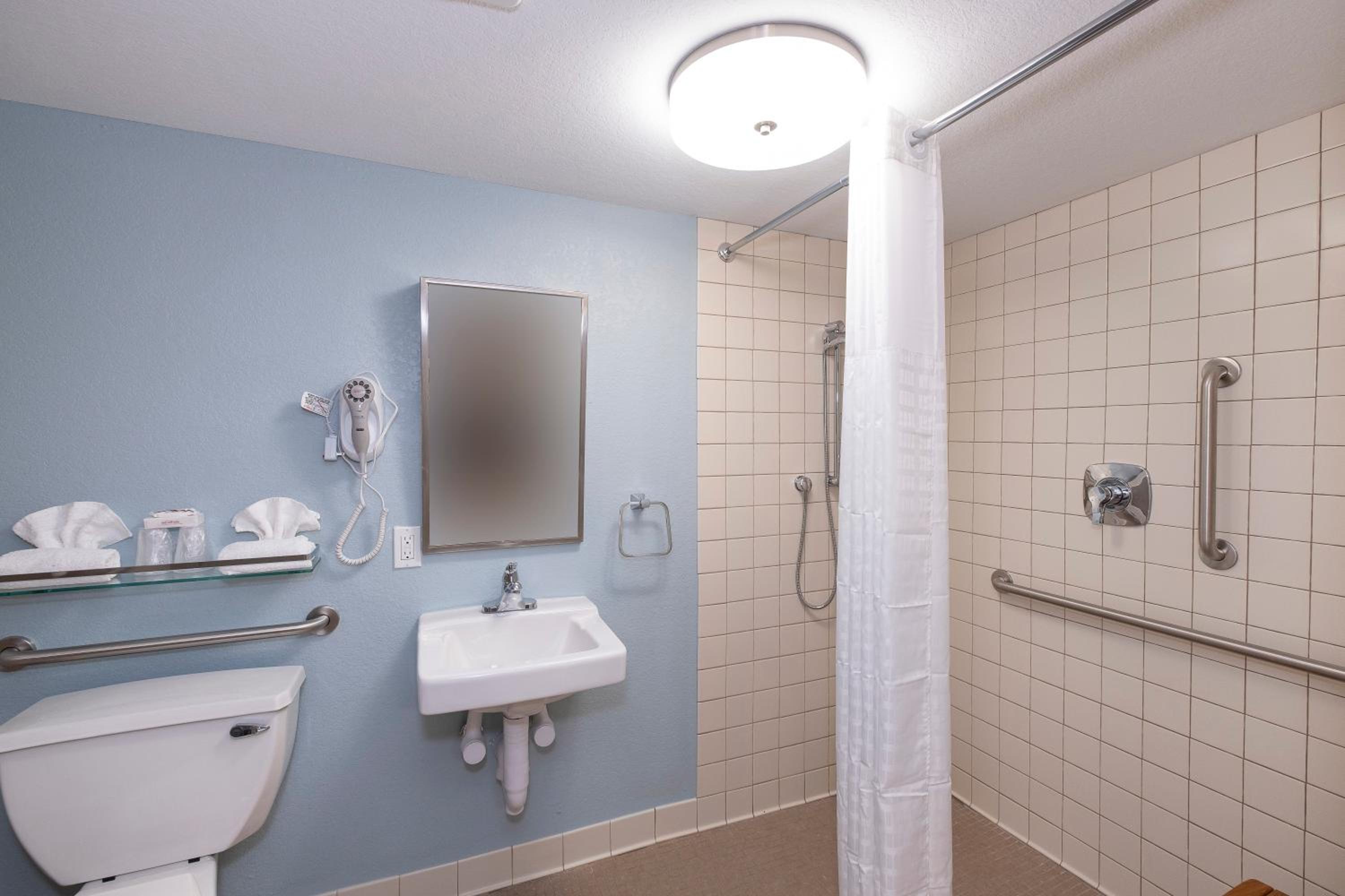 Standard King Room Disability Access Roll-In Shower Smoke Free photo 2