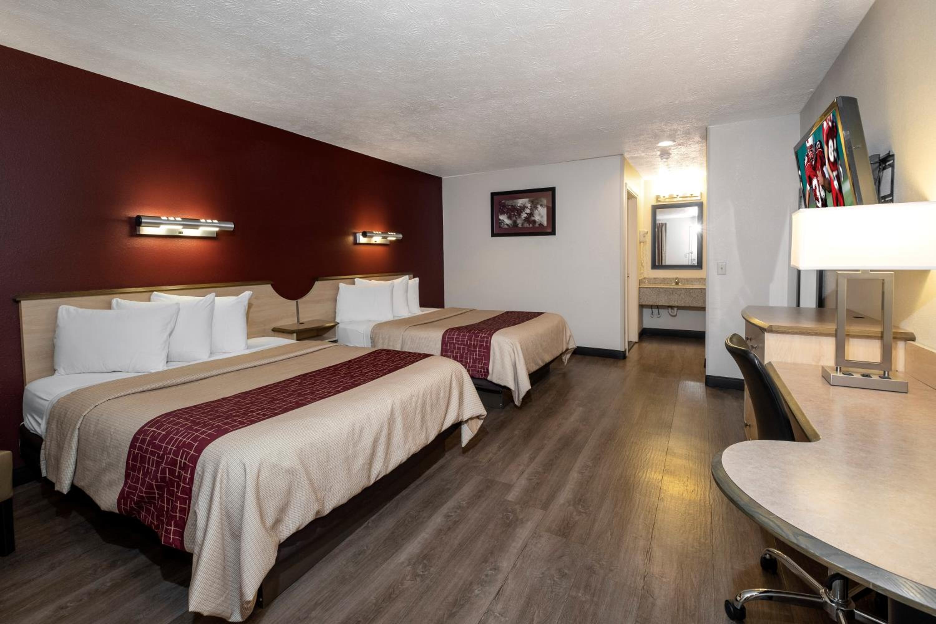 Deluxe Room with Two Queen Beds Disability Access Roll-In Shower Non-Smoking 