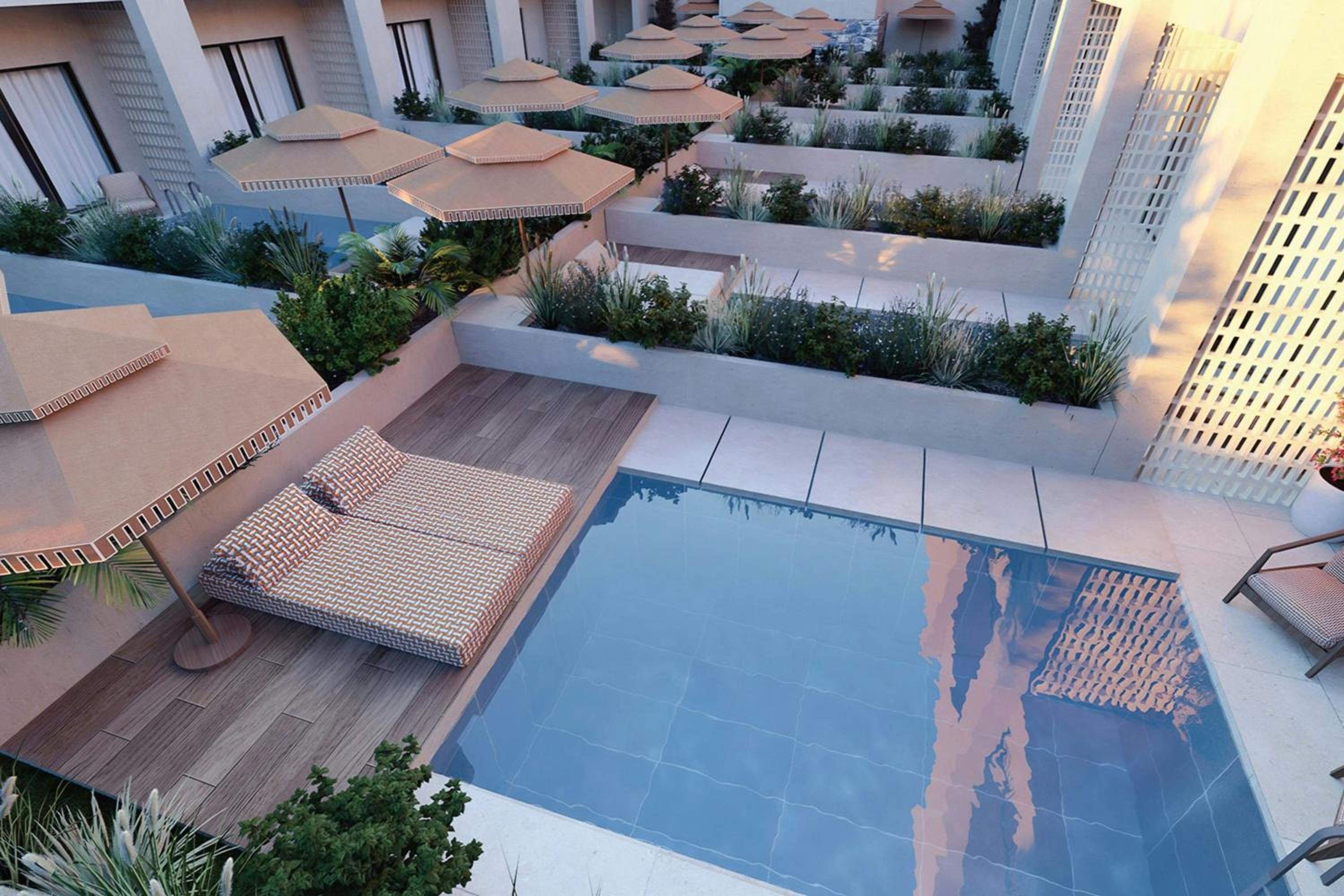 Two-Bedroom Maisonette Bi-Level Loft with Balcony and Private Pool