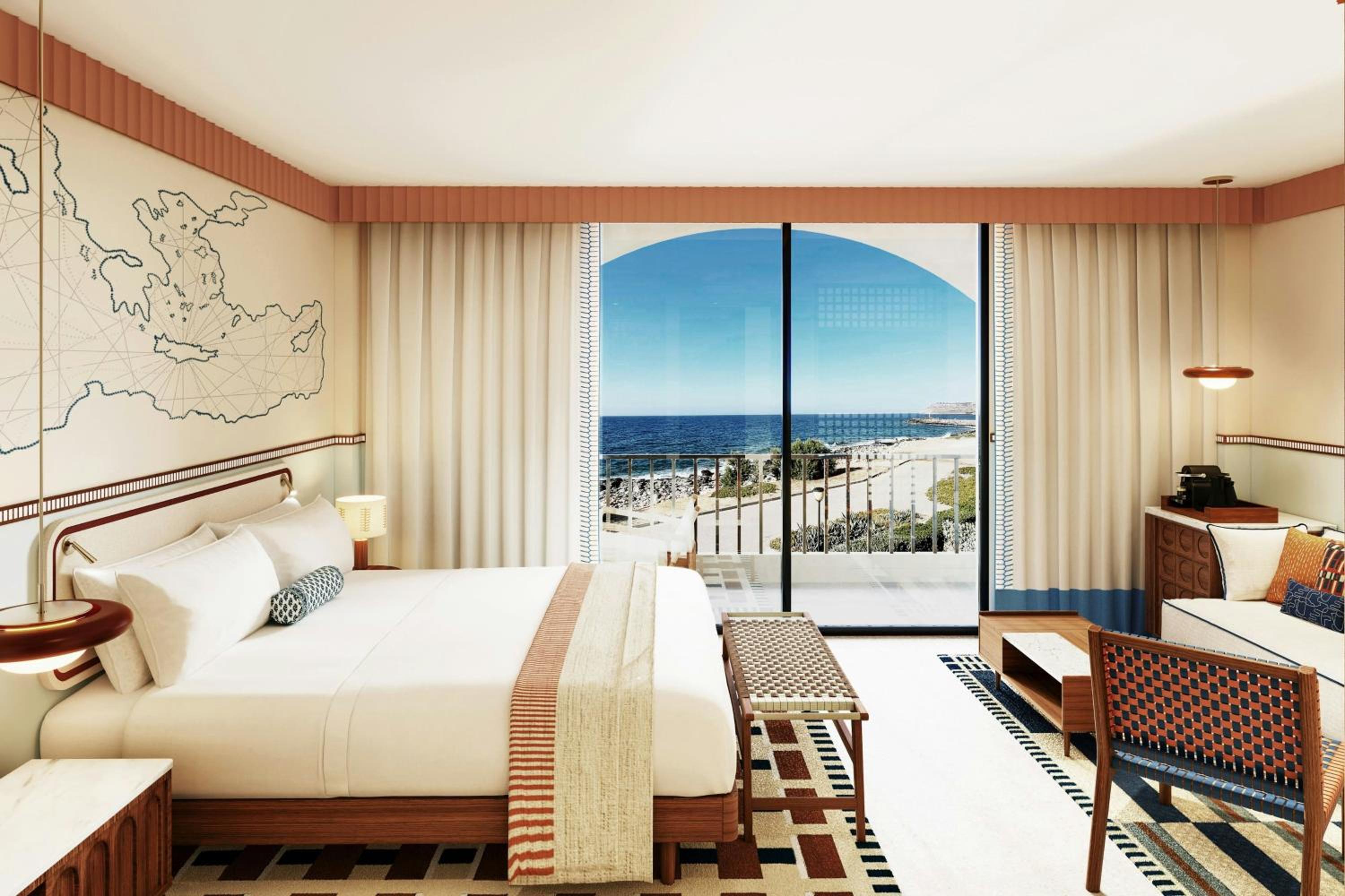 Junior King Suite with Sofa Bed and Balcony - Sea View