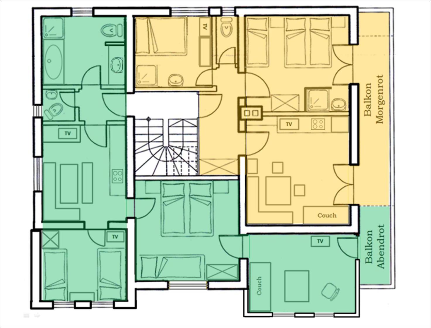 Two-Bedroom Apartment with Balcony and Mountain View  photo 3